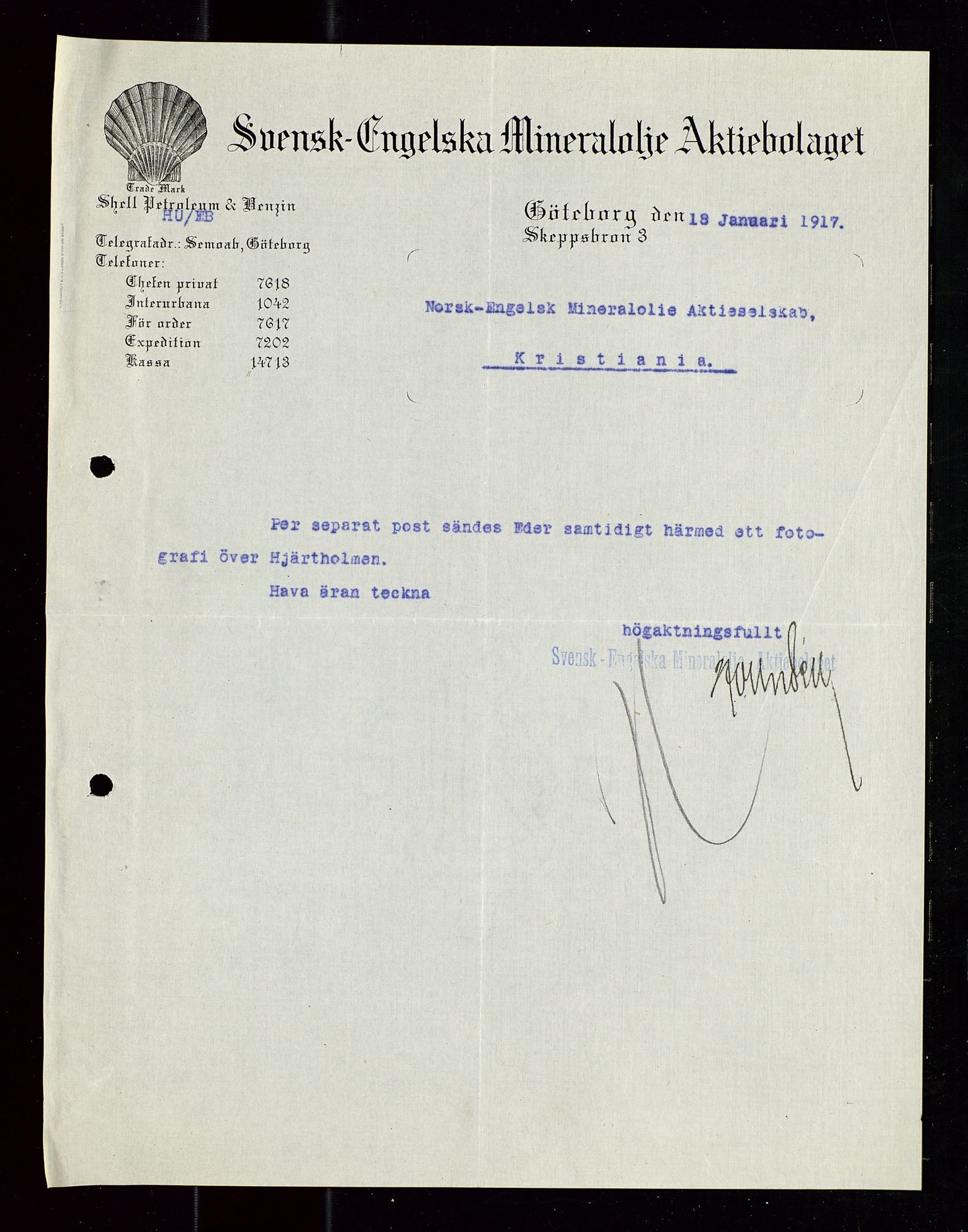 Pa 1521 - A/S Norske Shell, SAST/A-101915/E/Ea/Eaa/L0020: Sjefskorrespondanse, 1917, s. 452