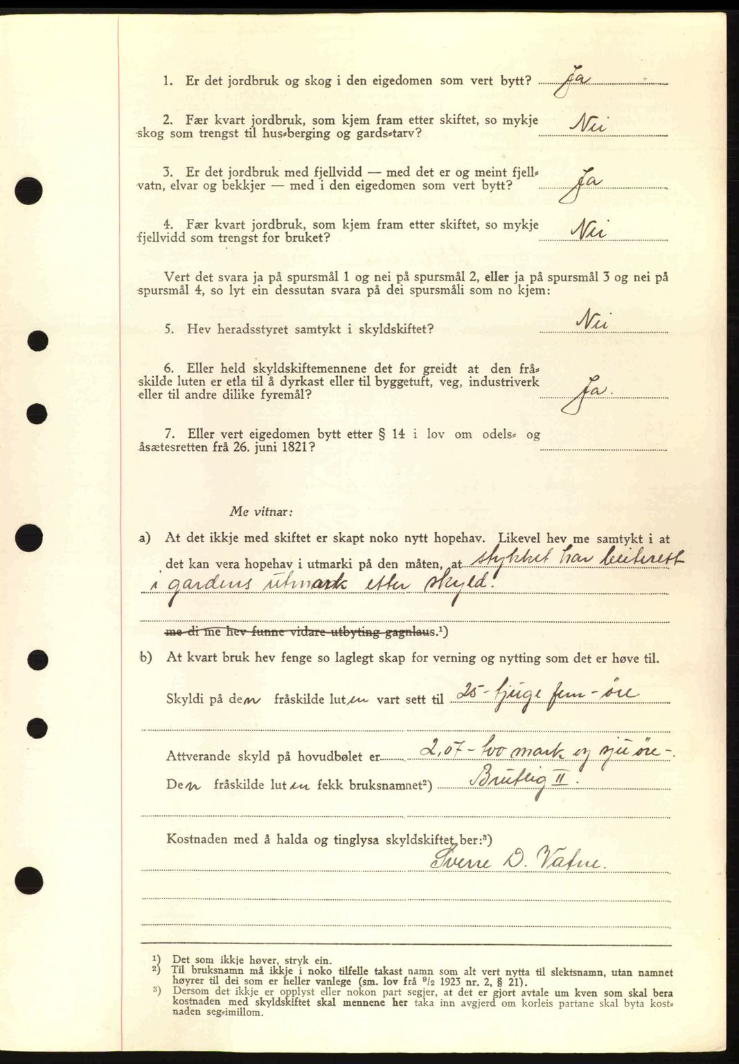 Nordre Sunnmøre sorenskriveri, AV/SAT-A-0006/1/2/2C/2Ca: Pantebok nr. A13, 1942-1942, Dagboknr: 976/1942