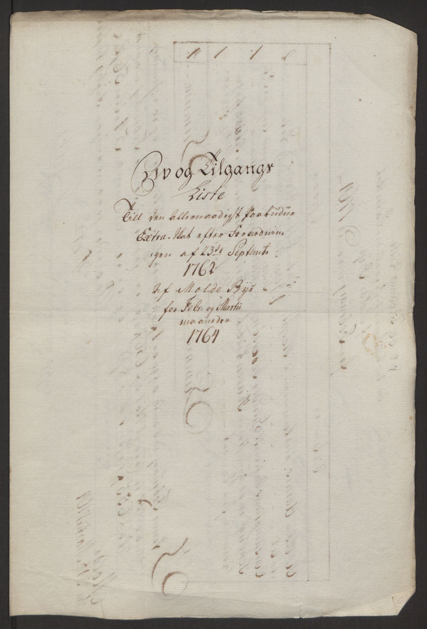 Rentekammeret inntil 1814, Reviderte regnskaper, Byregnskaper, RA/EA-4066/R/Rq/L0487/0004: [Q1] Kontribusjonsregnskap / Ekstraskatt, 1762-1772, s. 75