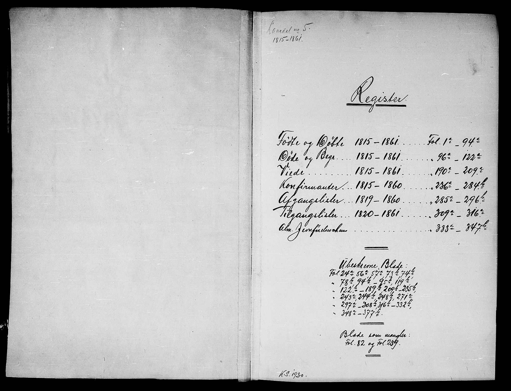 Lårdal kirkebøker, SAKO/A-284/G/Ga/L0001: Klokkerbok nr. I 1, 1815-1861