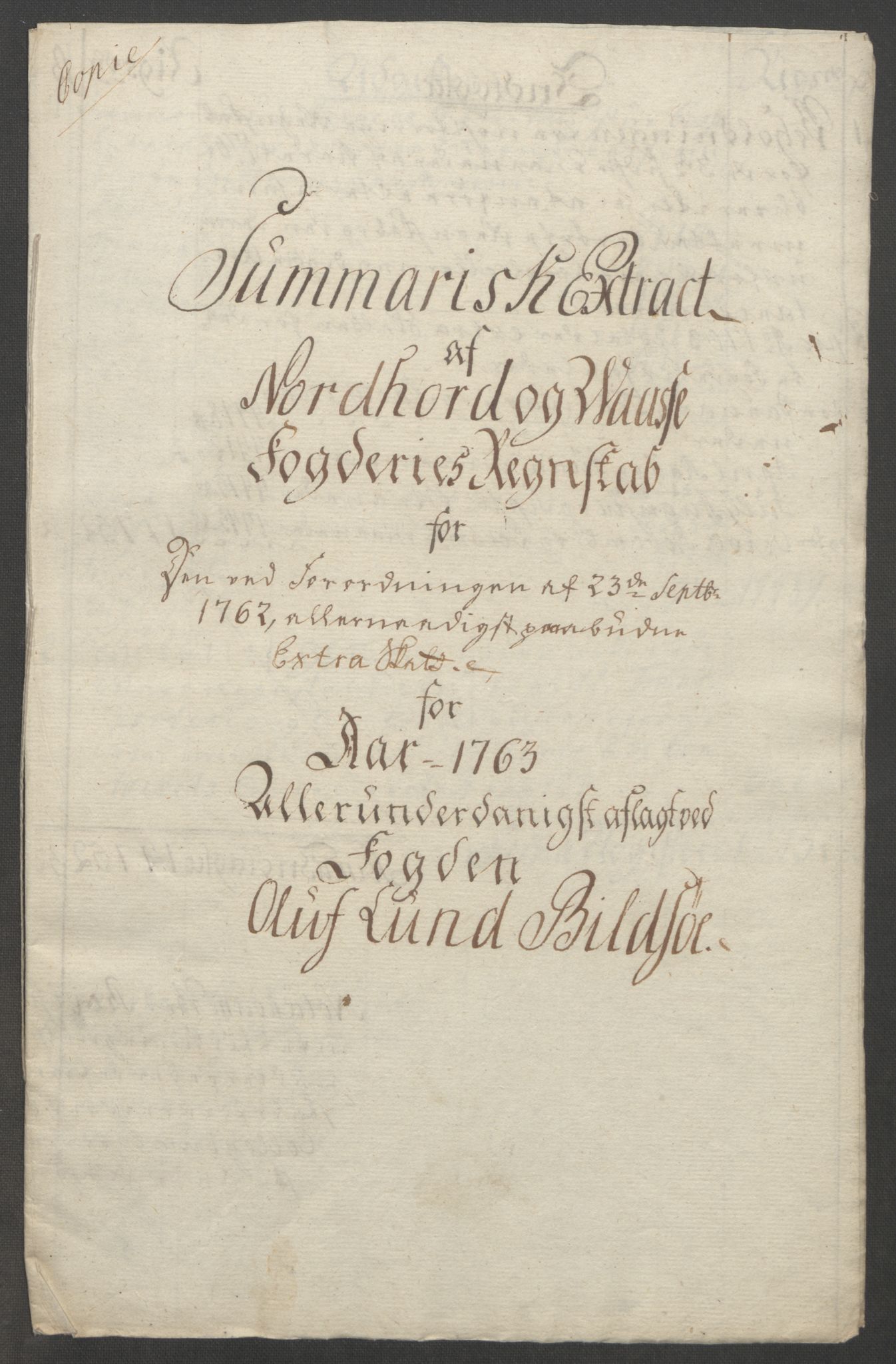 Rentekammeret inntil 1814, Reviderte regnskaper, Fogderegnskap, RA/EA-4092/R51/L3303: Ekstraskatten Nordhordland og Voss, 1762-1772, s. 23