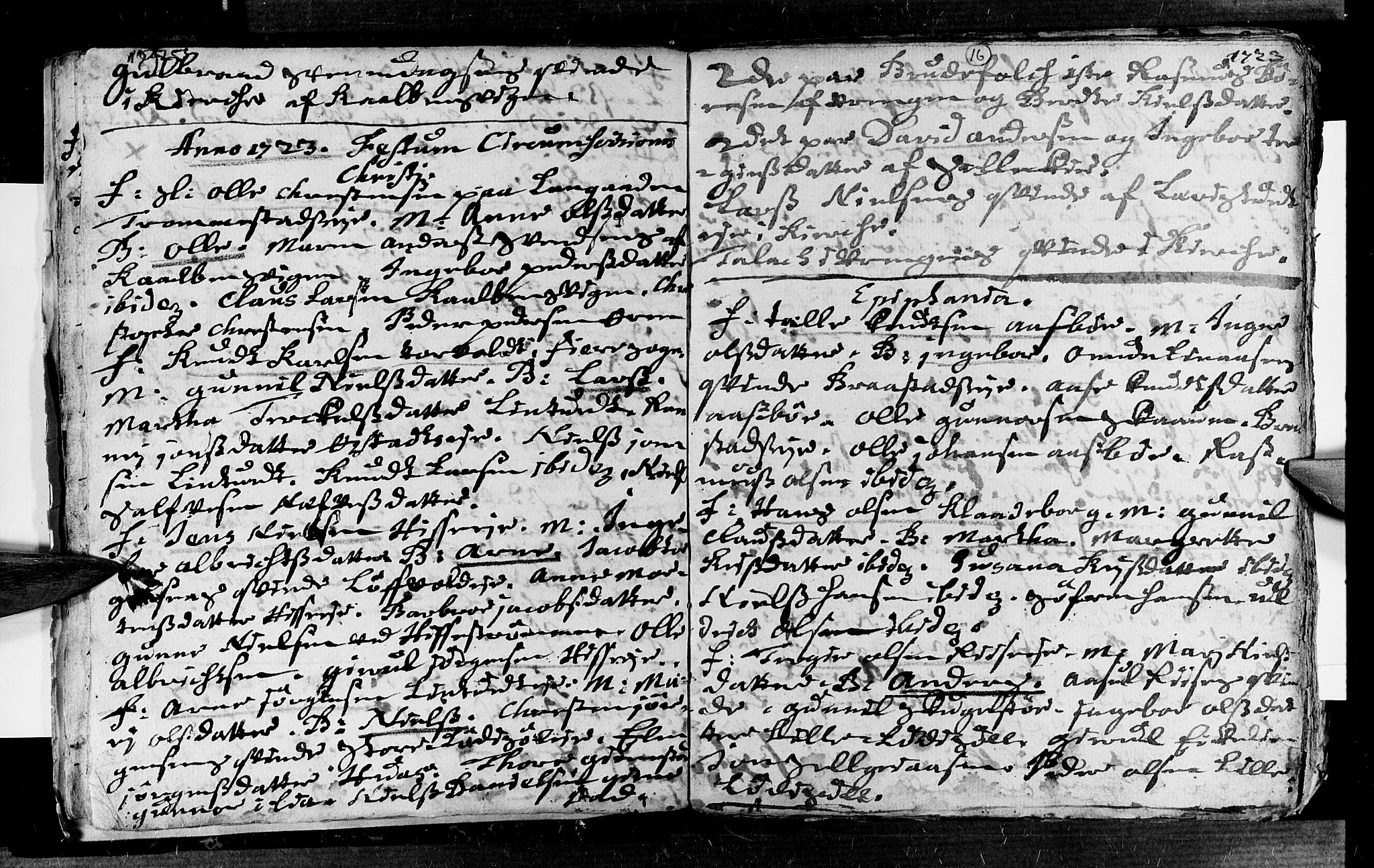 Øyestad sokneprestkontor, SAK/1111-0049/F/Fa/L0003: Ministerialbok nr. A 3, 1722-1730, s. 16
