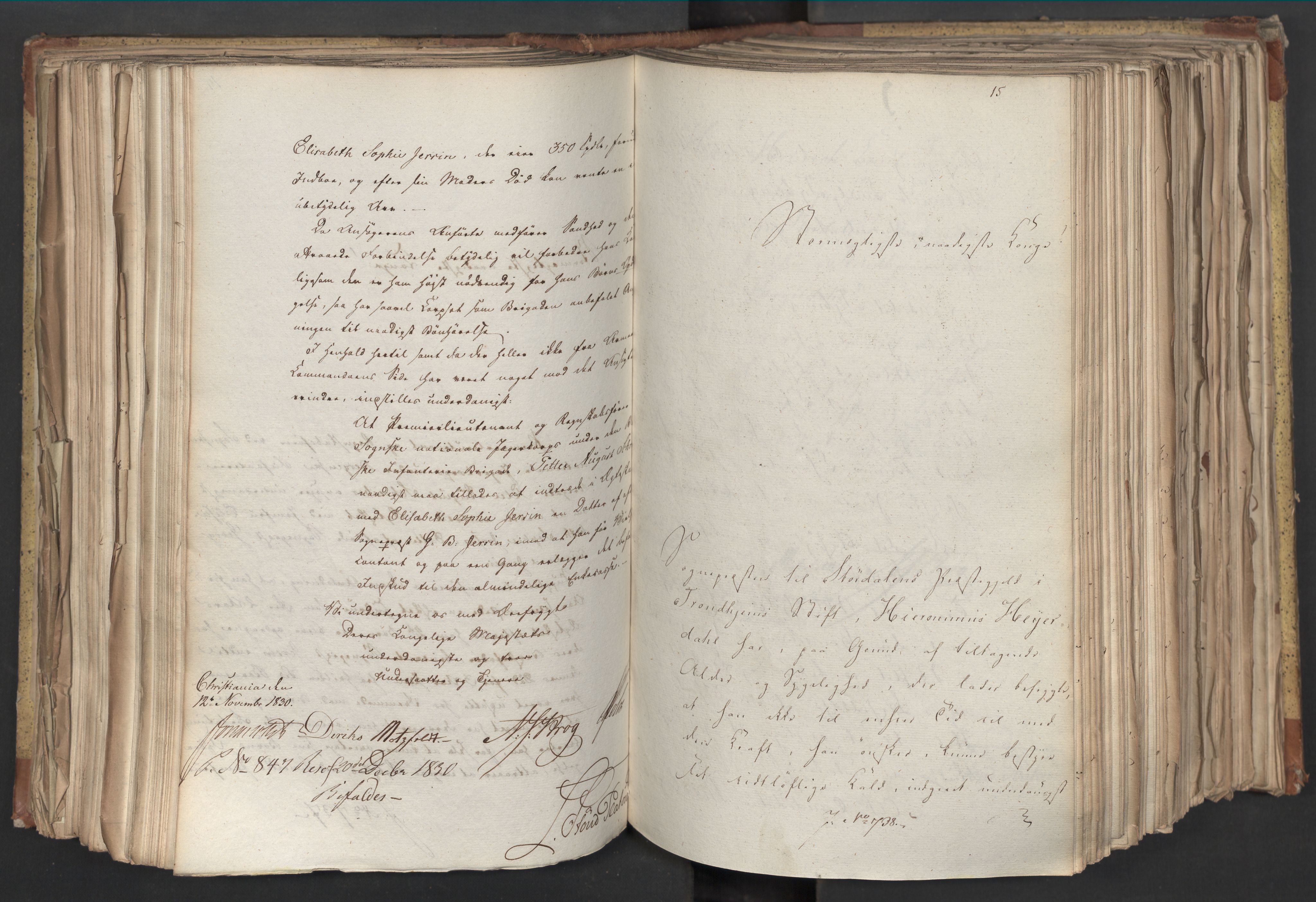 Statsrådsavdelingen i Stockholm, AV/RA-S-1003/D/Da/L0068: Regjeringsinnstillinger nr. 660-876, 1830, s. 279