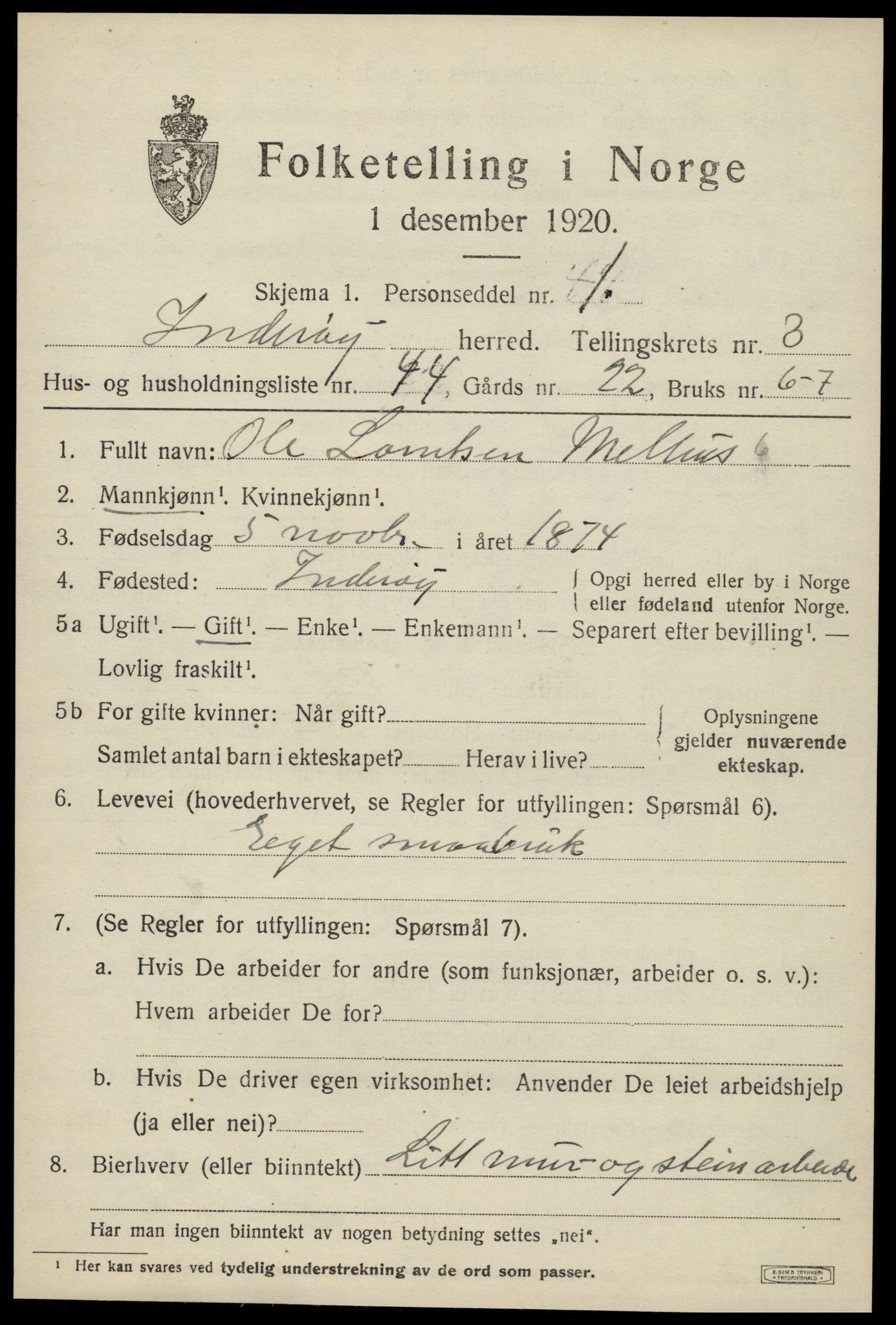 SAT, Folketelling 1920 for 1729 Inderøy herred, 1920, s. 3157