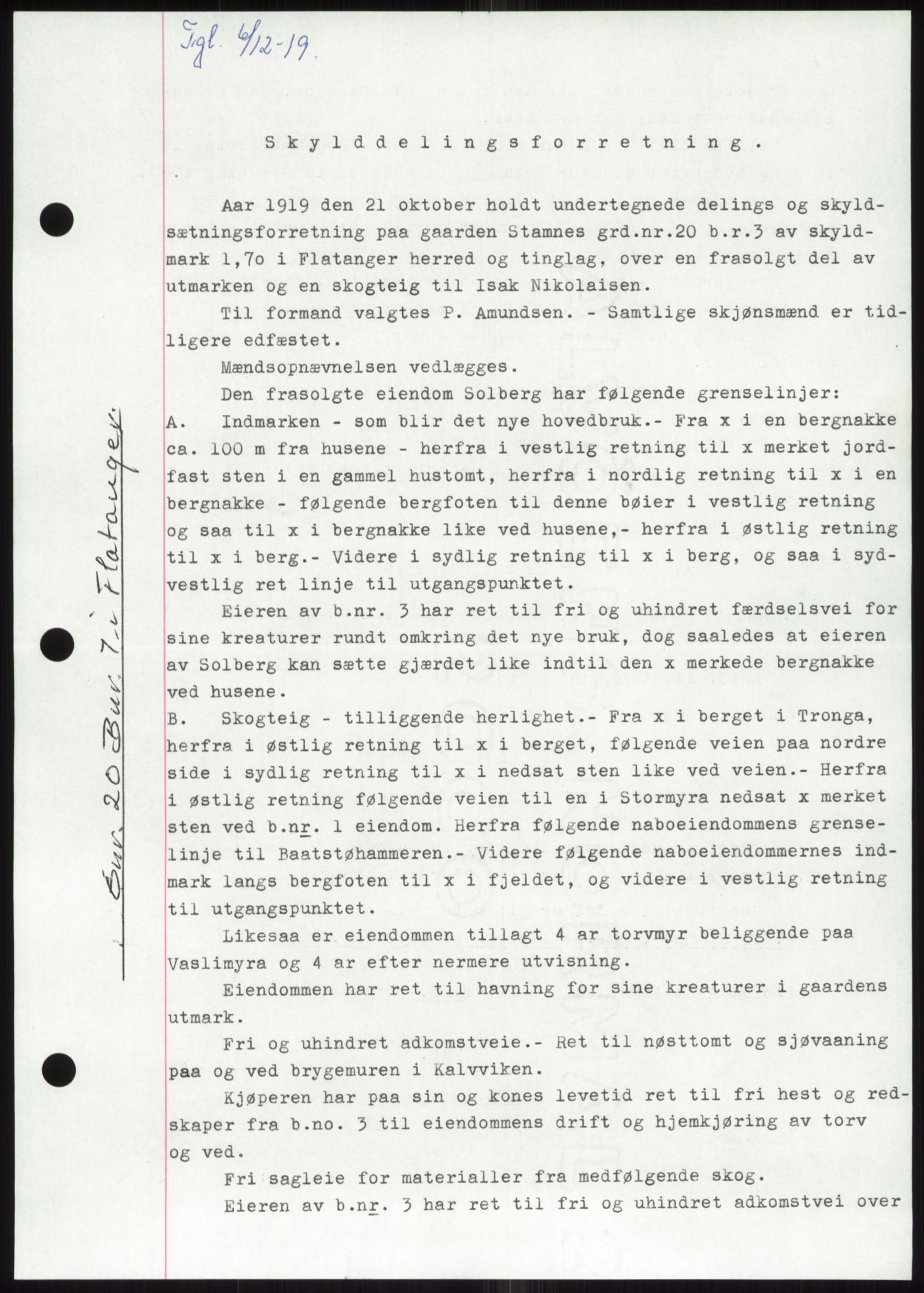 Namdal sorenskriveri, SAT/A-4133/1/2/2C: Pantebok nr. -, 1916-1921, Tingl.dato: 06.12.1919