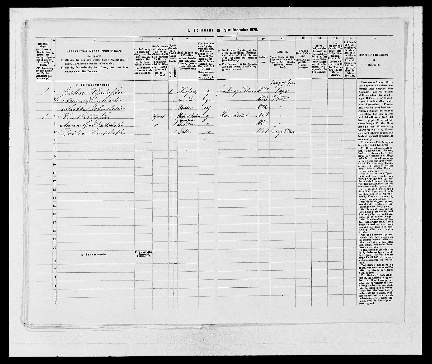 SAB, Folketelling 1875 for 1235P Voss prestegjeld, 1875, s. 1702