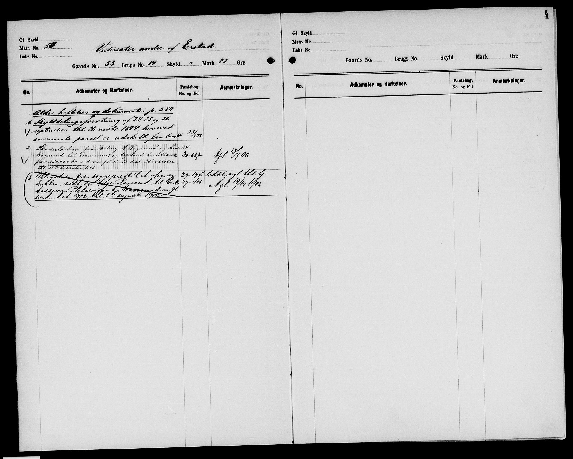 Hadeland og Land tingrett, AV/SAH-TING-010/H/Ha/Hab/L0008: Panteregister nr. b-8, 1896-1906, s. 4