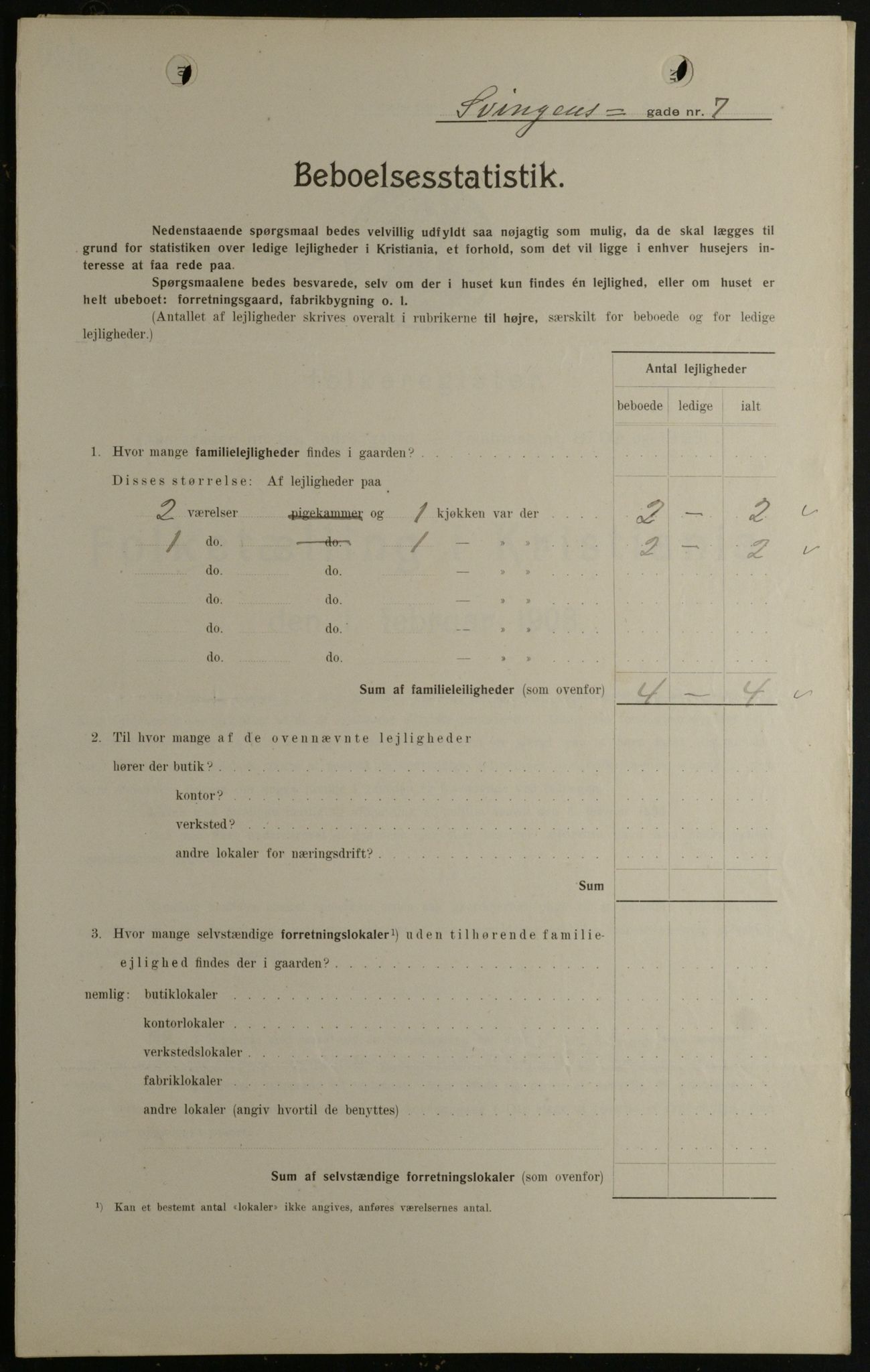 OBA, Kommunal folketelling 1.2.1908 for Kristiania kjøpstad, 1908, s. 95442