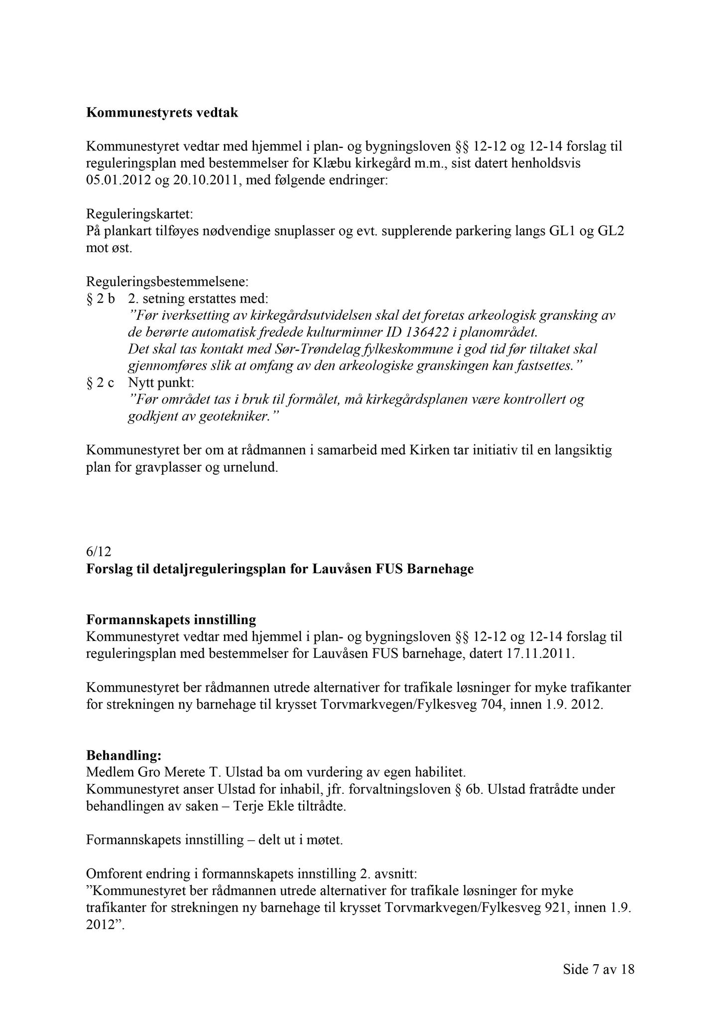 Klæbu Kommune, TRKO/KK/01-KS/L005: Kommunestyret - Møtedokumenter, 2012, s. 219