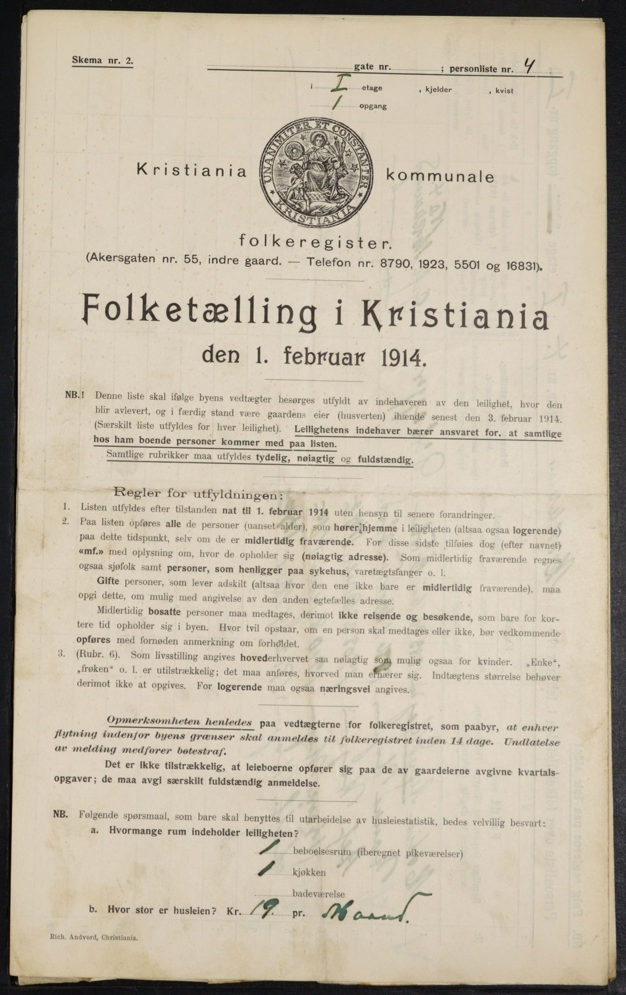 OBA, Kommunal folketelling 1.2.1914 for Kristiania, 1914, s. 64752