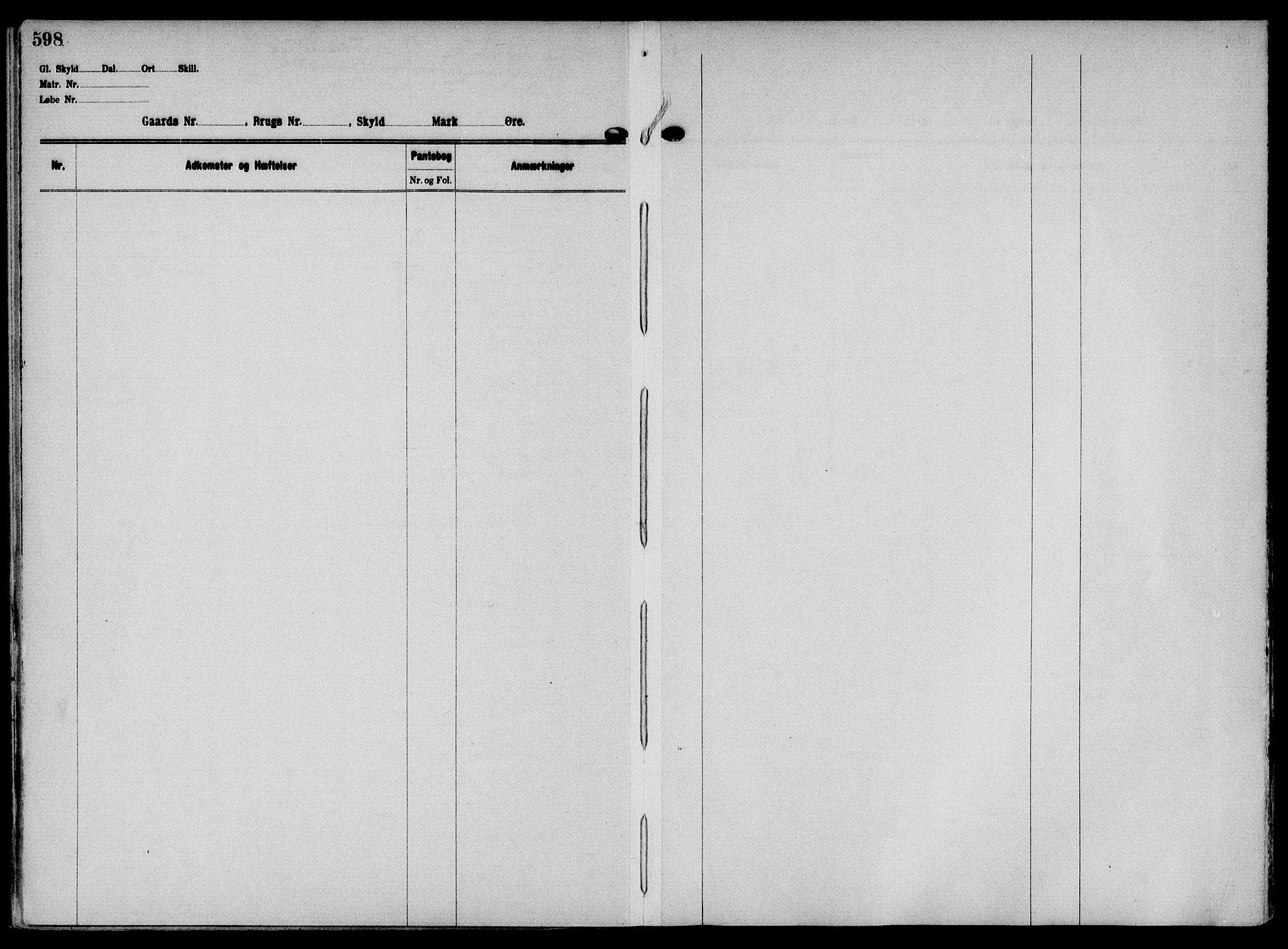 Solør tingrett, AV/SAH-TING-008/H/Ha/Hak/L0001: Panteregister nr. I, 1900-1935, s. 598