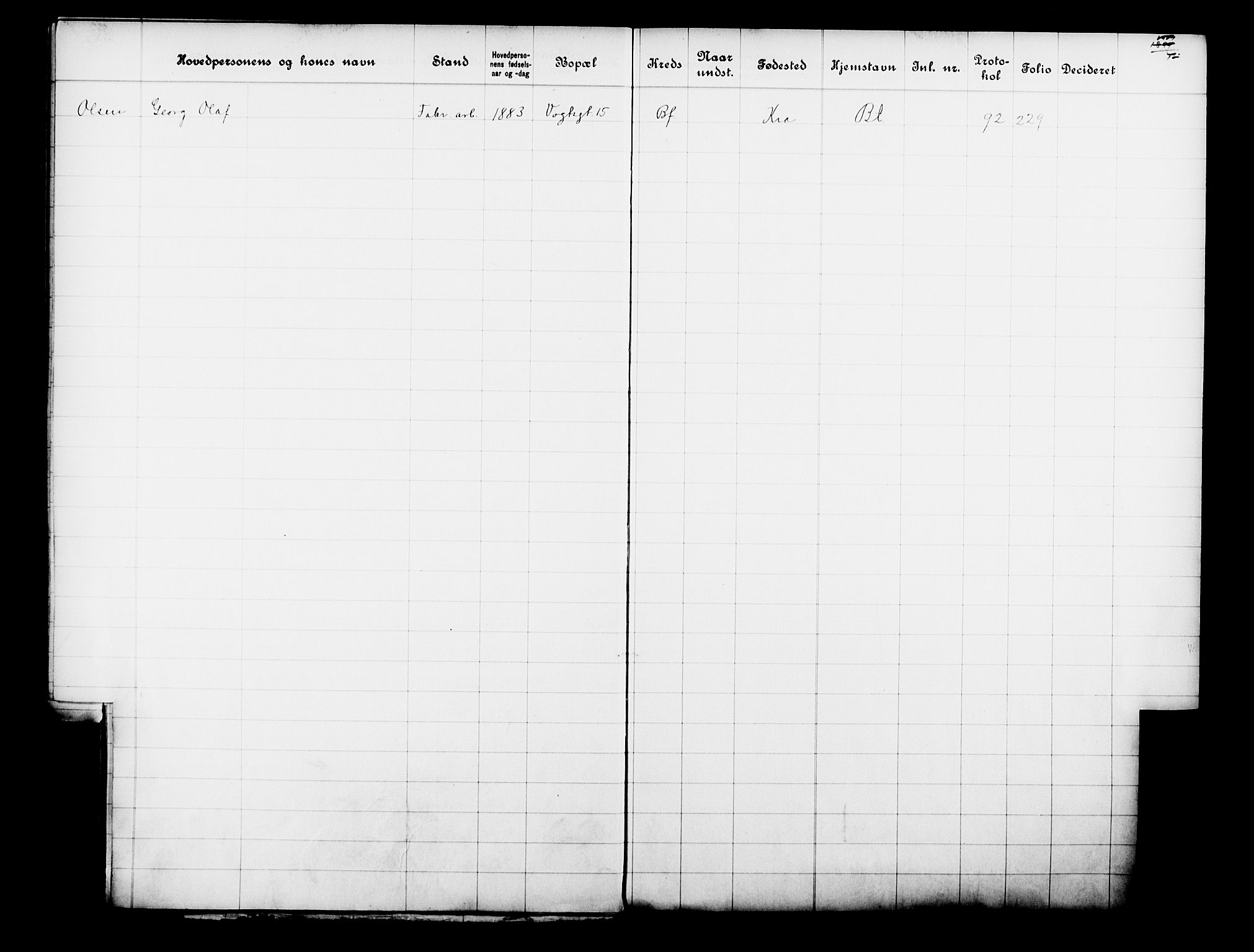 Fattigvesenet, OBA/A-20045/Fb/L0028: Hjemstavnsregister, 1909, s. 170