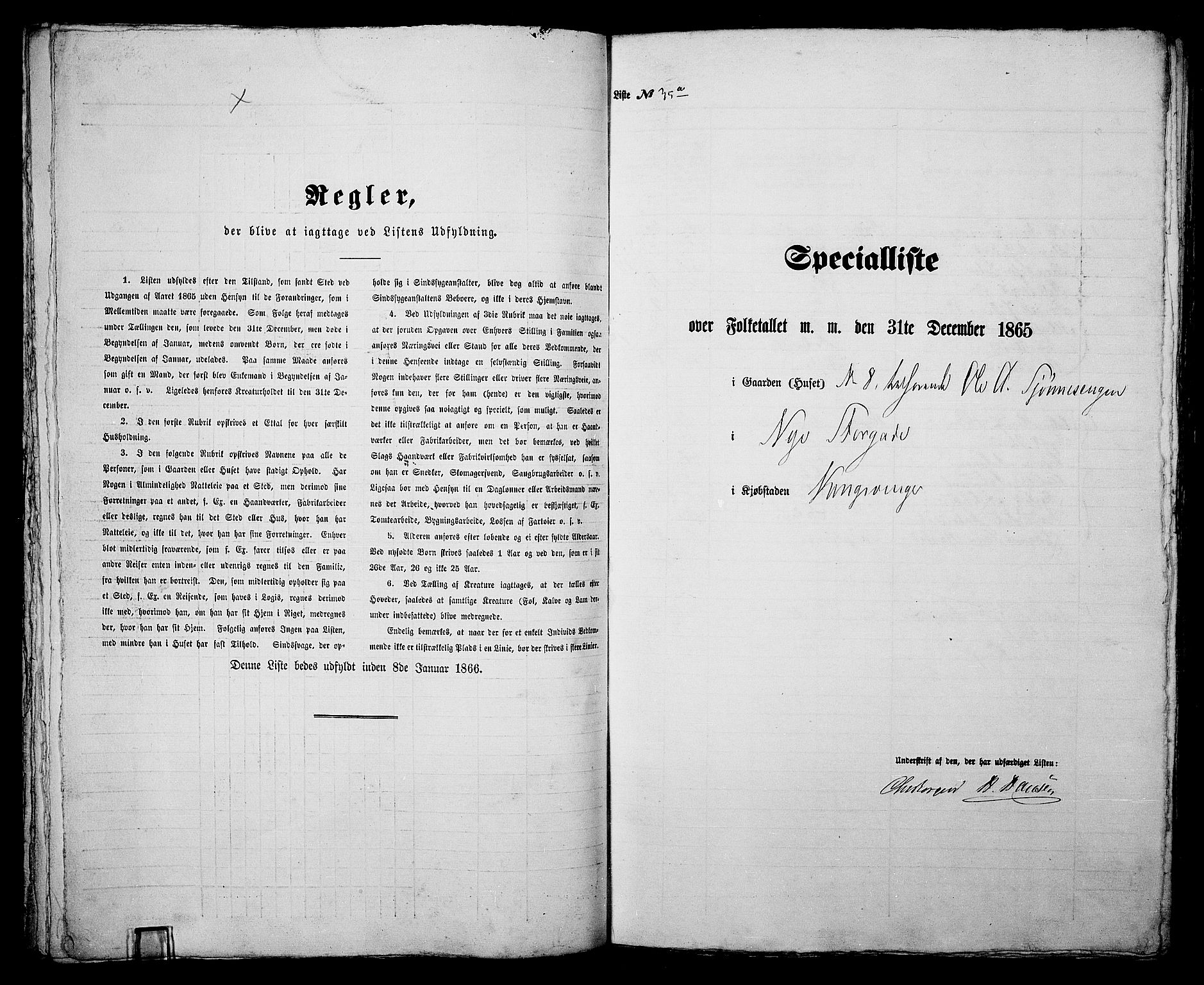 RA, Folketelling 1865 for 0402B Vinger prestegjeld, Kongsvinger kjøpstad, 1865, s. 76