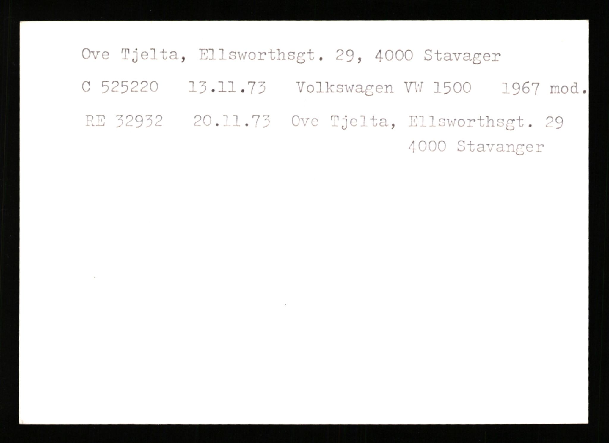 Stavanger trafikkstasjon, SAST/A-101942/0/G/L0012: Registreringsnummer: 363571 - 800000, 1930-1971, s. 1065