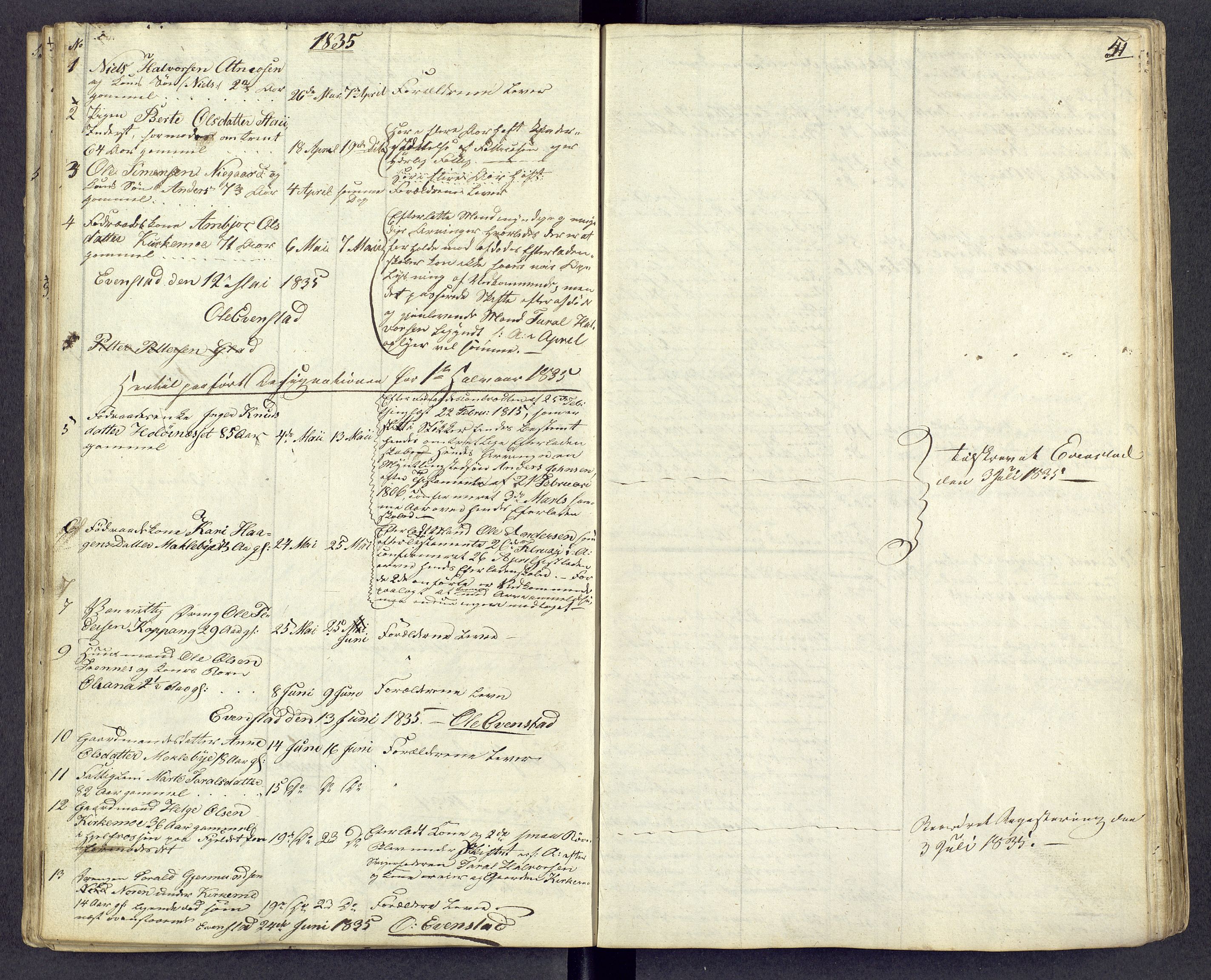 Østerdalen sorenskriveri, SAH/TING-032/J/Jd/L0004: Dødsfallsjournal, 1834-1843, s. 51