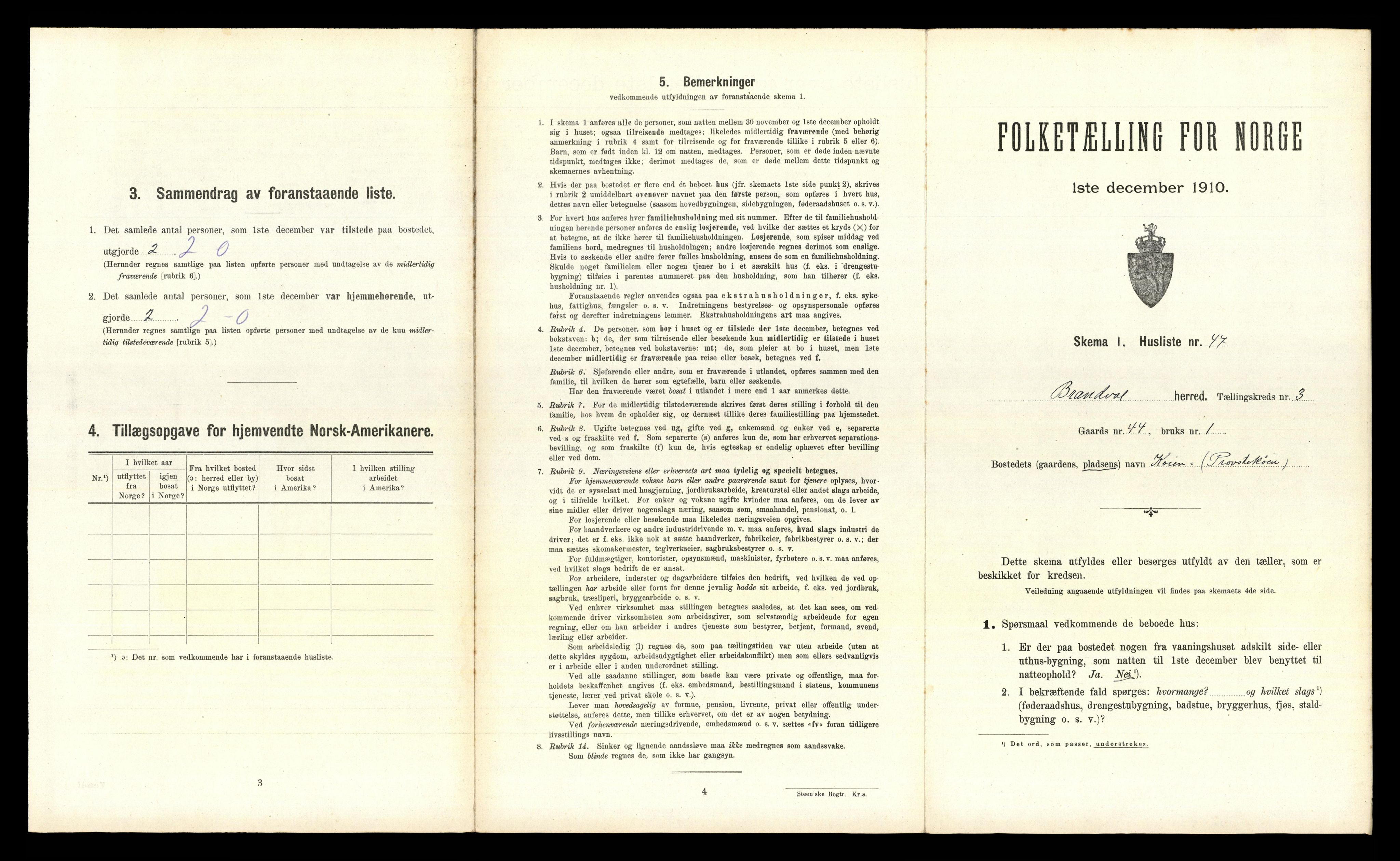 RA, Folketelling 1910 for 0422 Brandval herred, 1910, s. 449