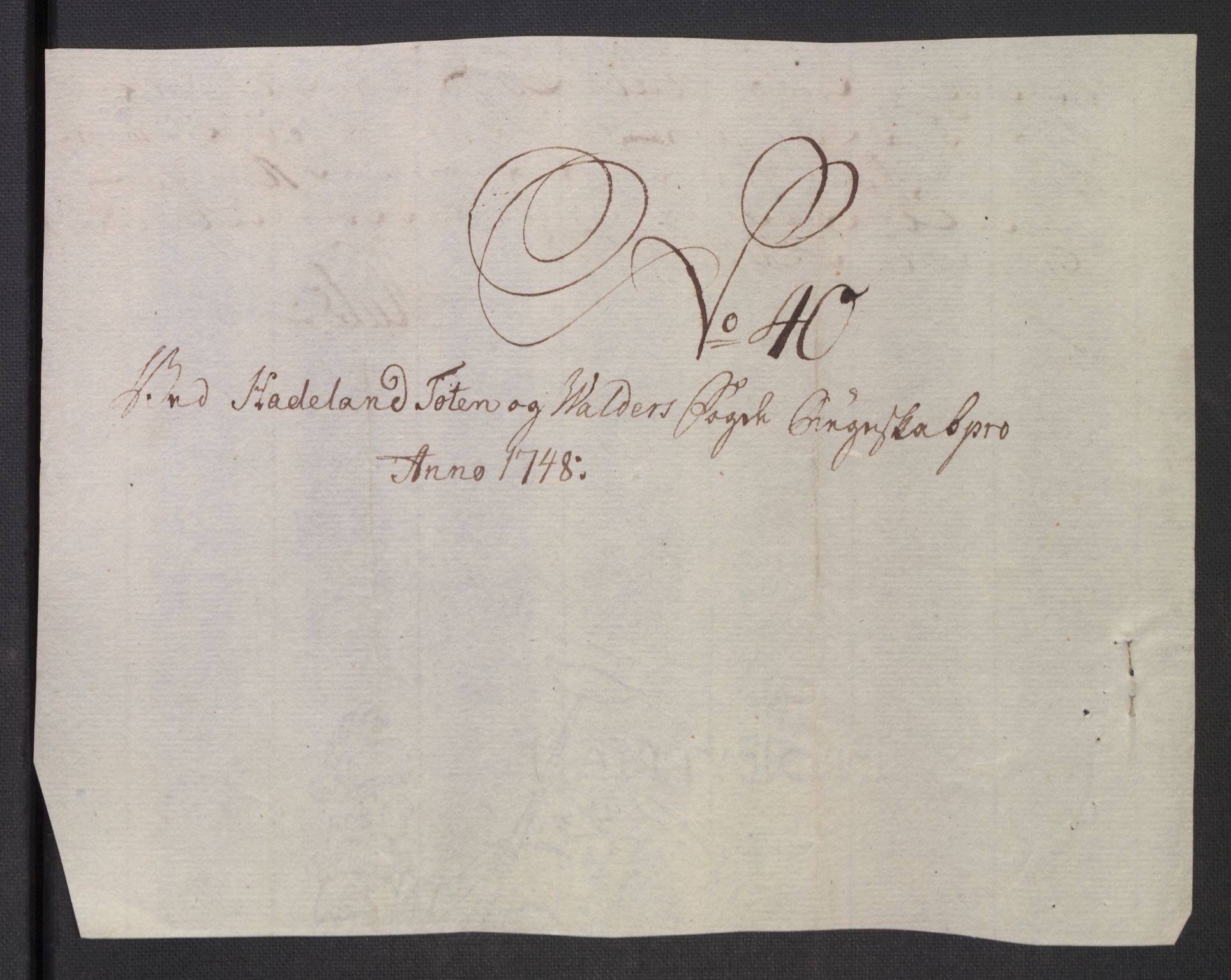 Rentekammeret inntil 1814, Reviderte regnskaper, Fogderegnskap, RA/EA-4092/R18/L1346: Fogderegnskap Hadeland, Toten og Valdres, 1747-1748, s. 403