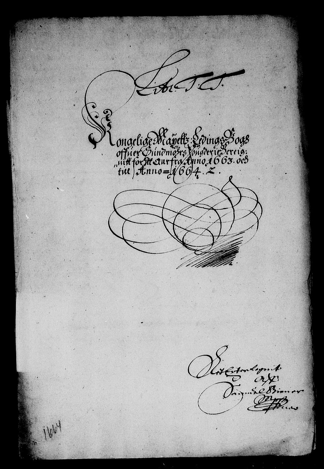 Rentekammeret inntil 1814, Reviderte regnskaper, Stiftamtstueregnskaper, Bergen stiftamt, AV/RA-EA-6043/R/Rc/L0014: Bergen stiftamt, 1664