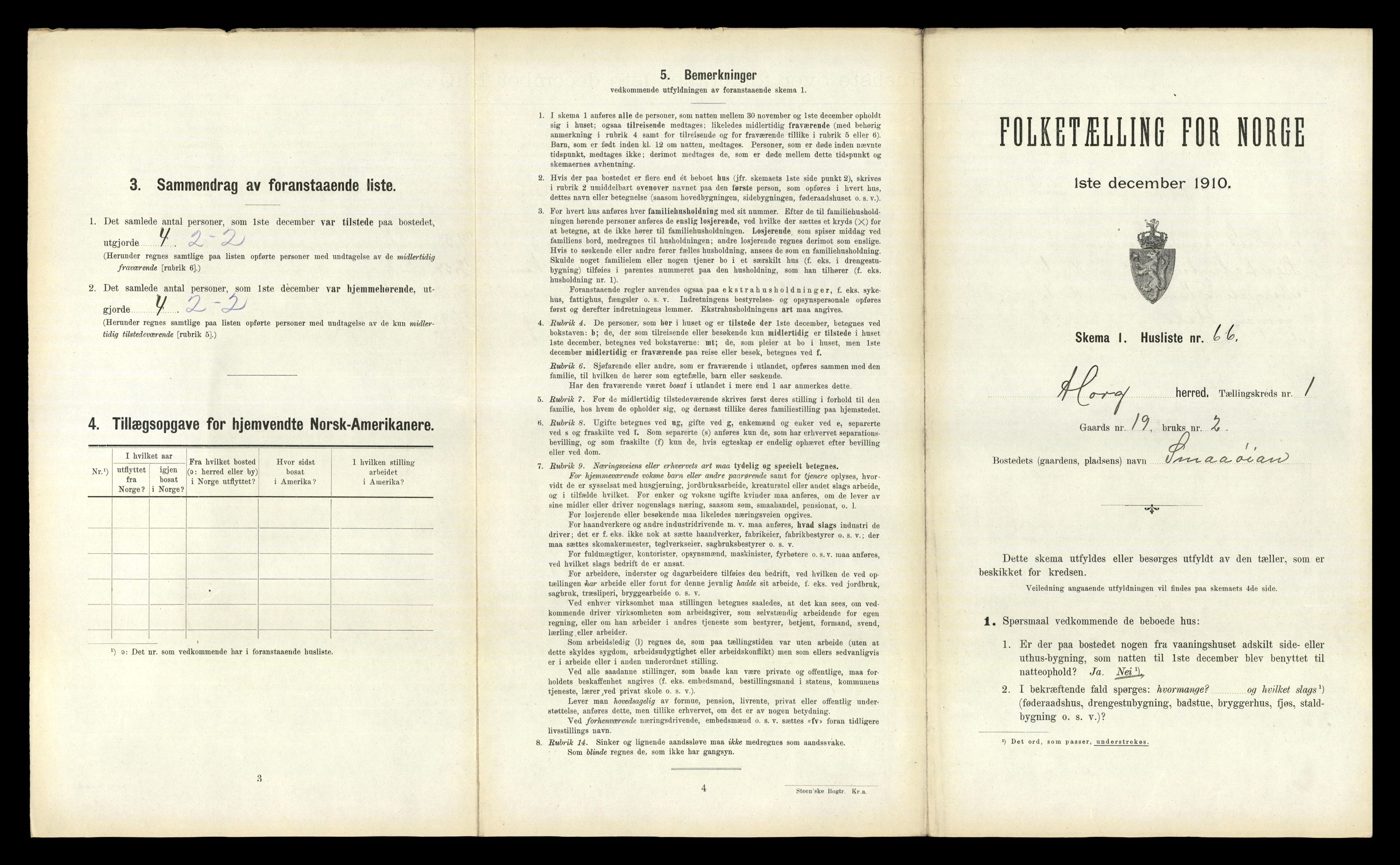 RA, Folketelling 1910 for 1650 Horg herred, 1910, s. 156