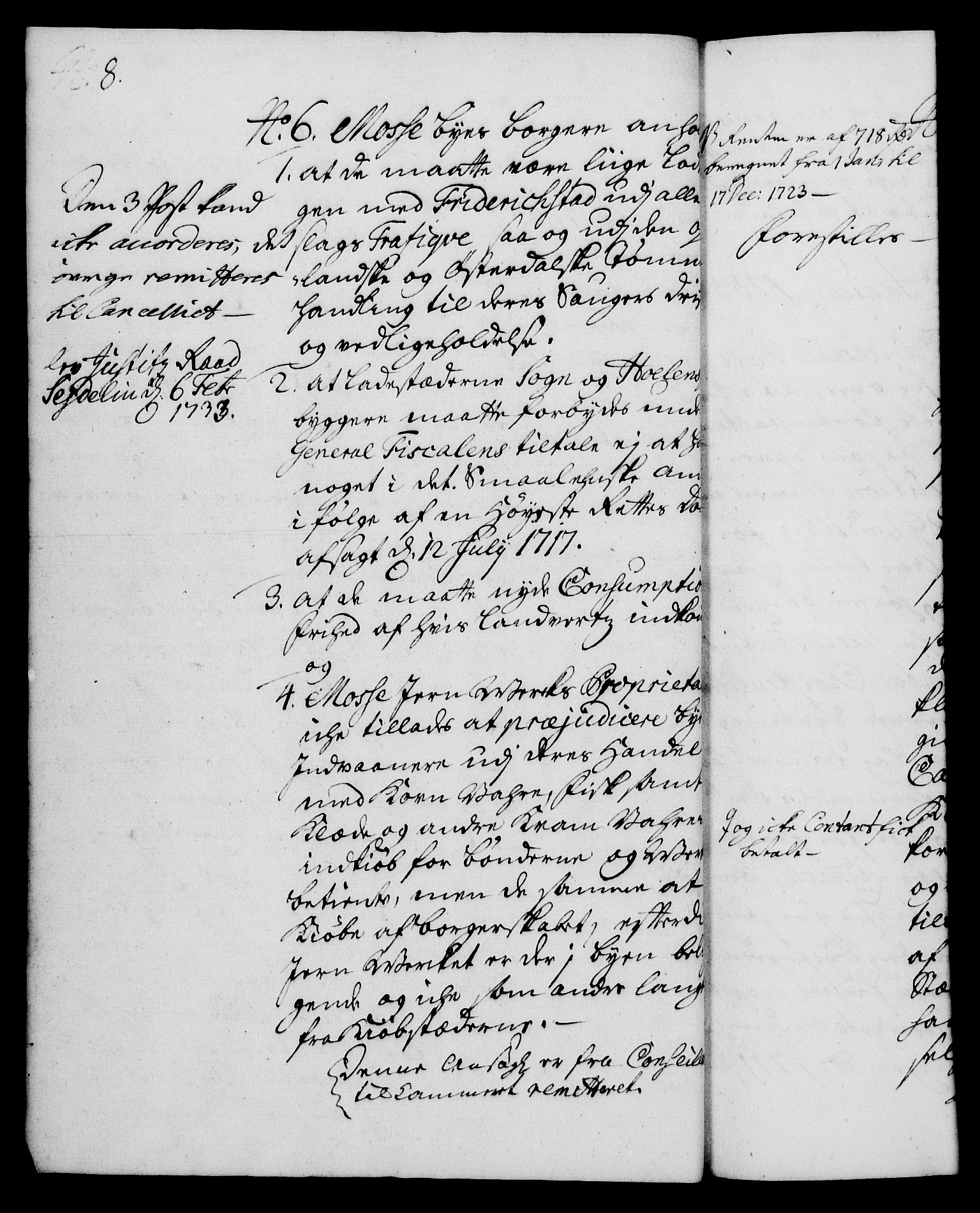 Rentekammeret, Kammerkanselliet, RA/EA-3111/G/Gh/Gha/L0015: Norsk ekstraktmemorialprotokoll (merket RK 53.60), 1733, s. 8