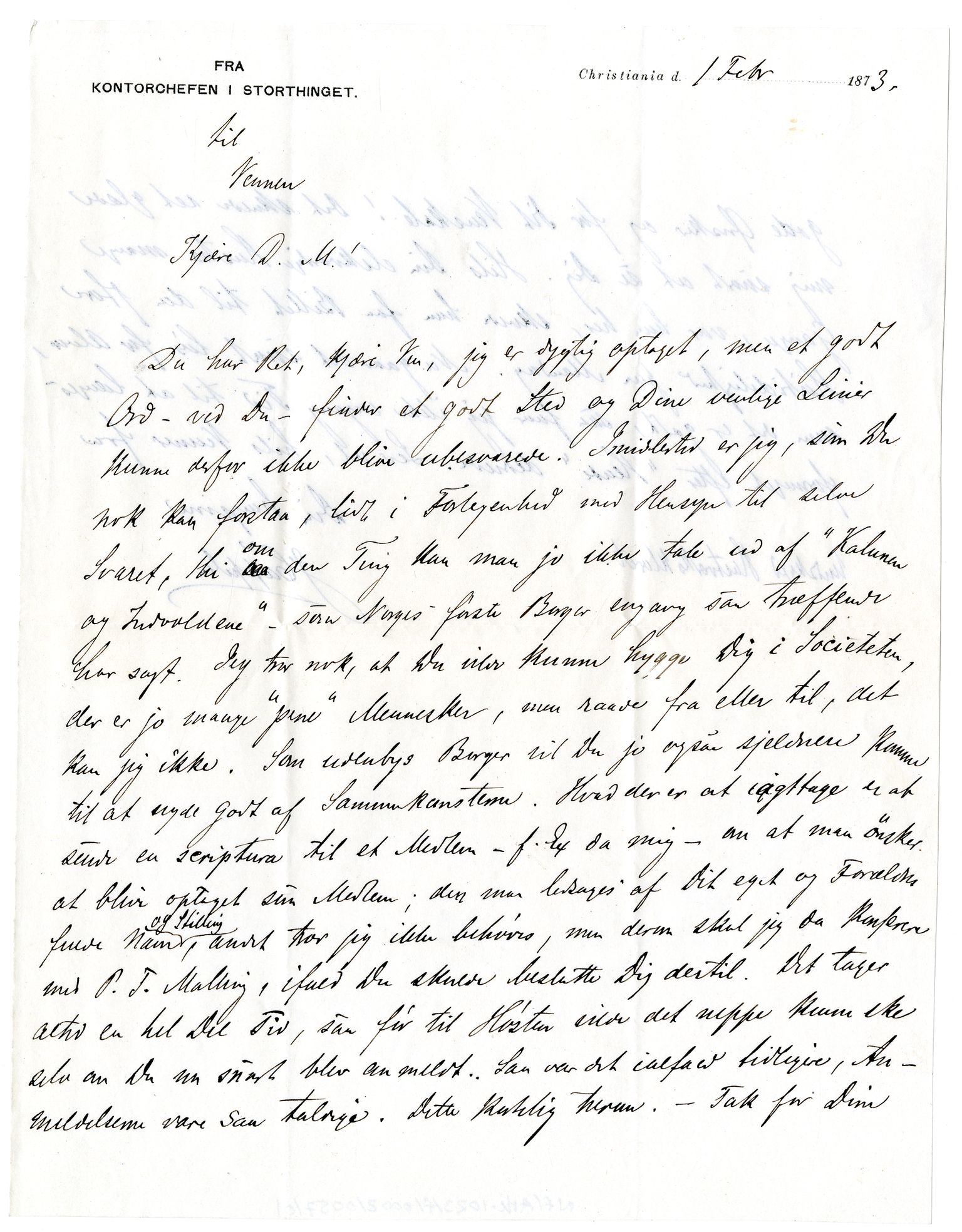Diderik Maria Aalls brevsamling, NF/Ark-1023/F/L0002: D.M. Aalls brevsamling. B - C, 1799-1889, s. 295