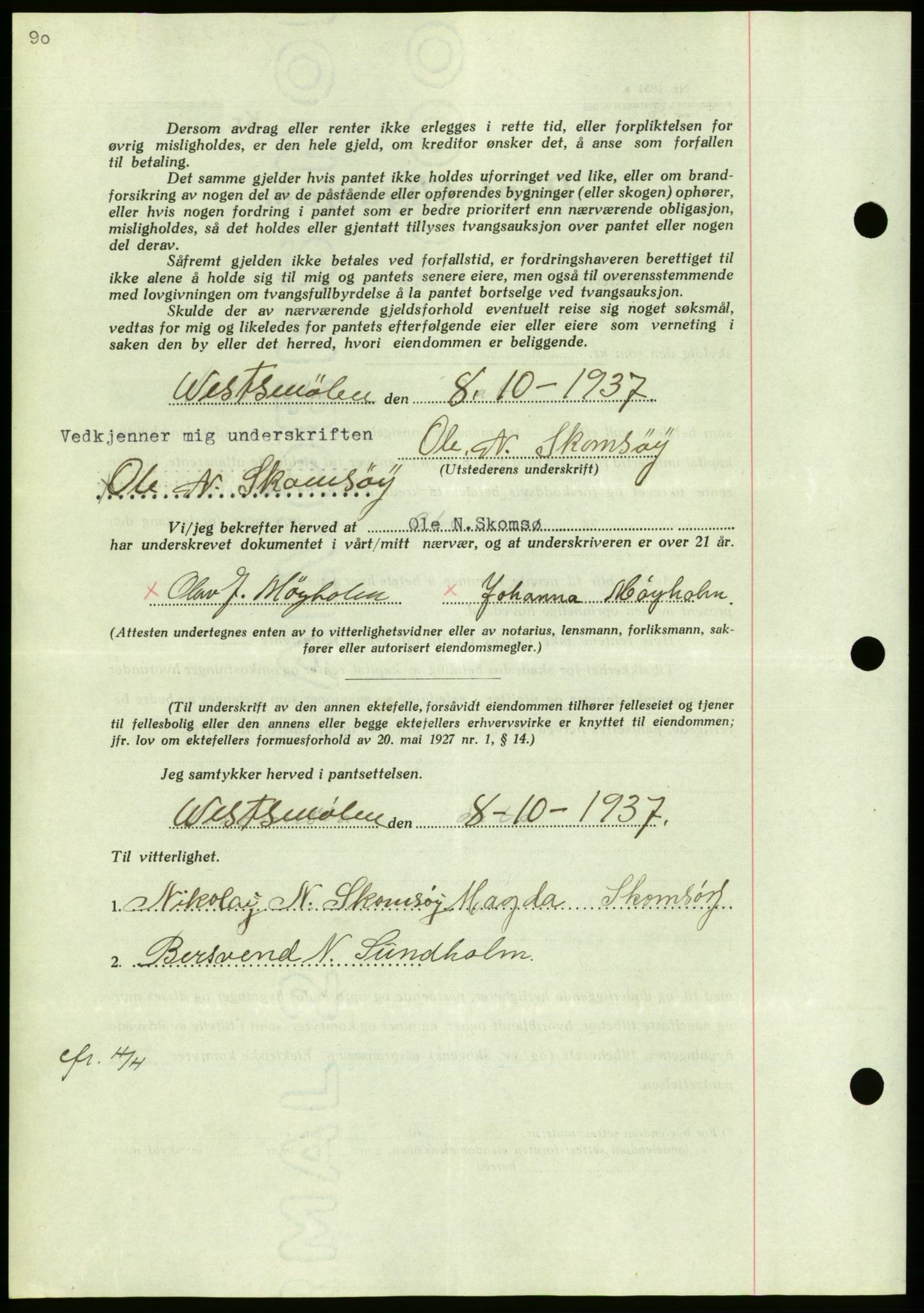 Nordmøre sorenskriveri, AV/SAT-A-4132/1/2/2Ca/L0092: Pantebok nr. B82, 1937-1938, Dagboknr: 2472/1937