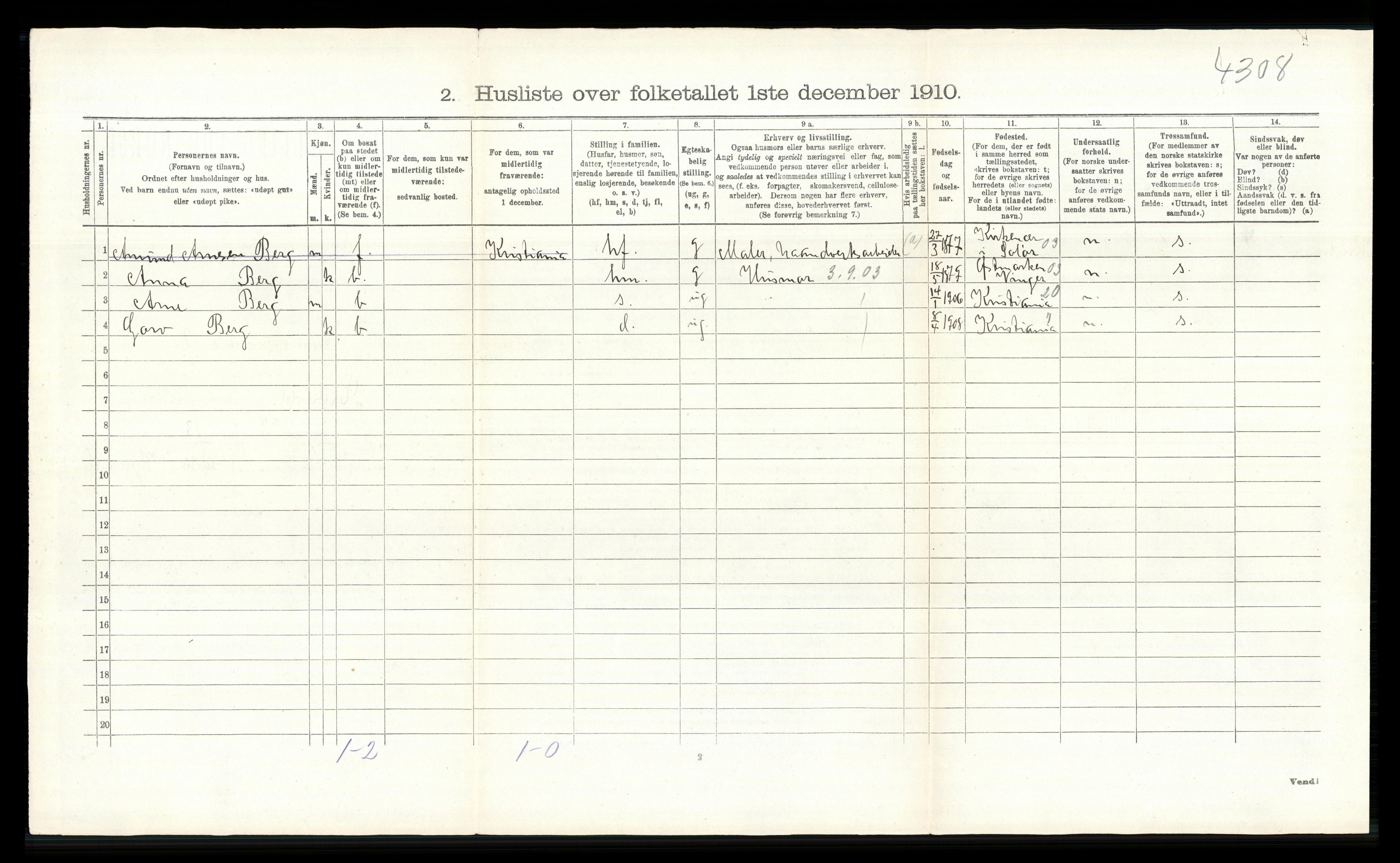 RA, Folketelling 1910 for 0237 Eidsvoll herred, 1910, s. 1247