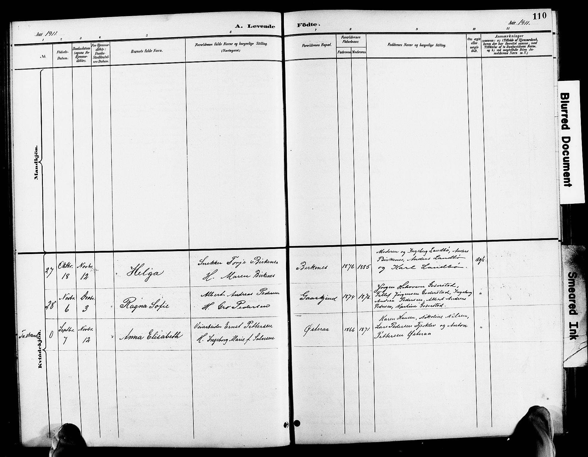 Holt sokneprestkontor, SAK/1111-0021/F/Fb/L0011: Klokkerbok nr. B 11, 1897-1921, s. 110