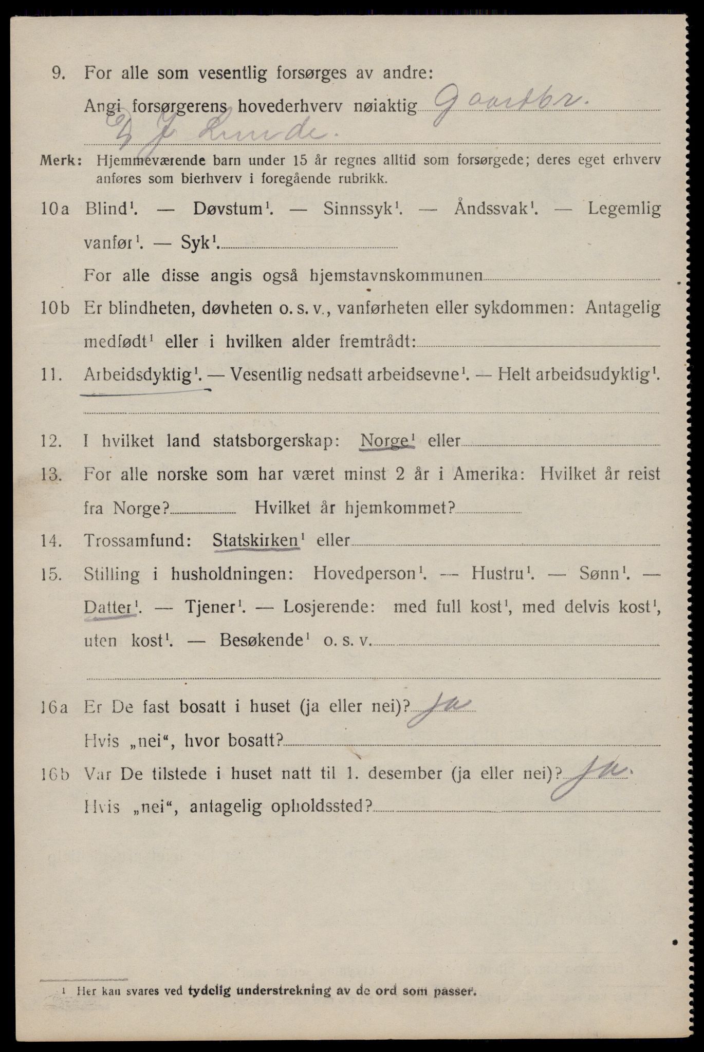SAST, Folketelling 1920 for 1126 Hetland herred, 1920, s. 3598