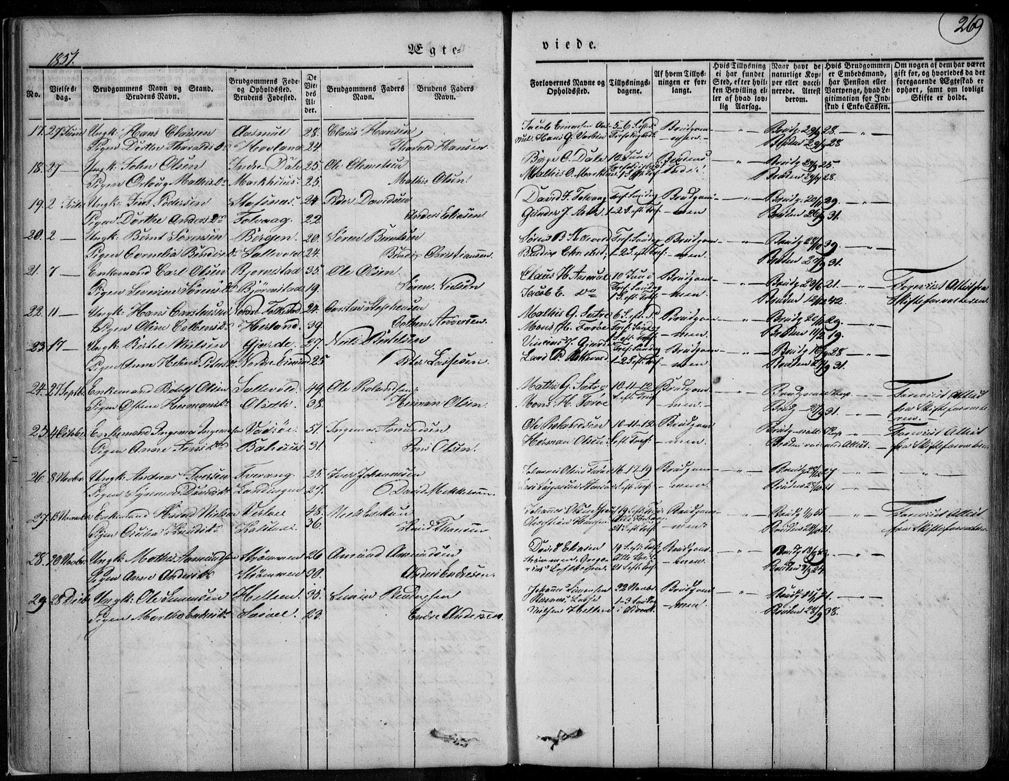 Askvoll sokneprestembete, AV/SAB-A-79501/H/Haa/Haaa/L0011/0002: Ministerialbok nr. A 11 II, 1845-1878, s. 269