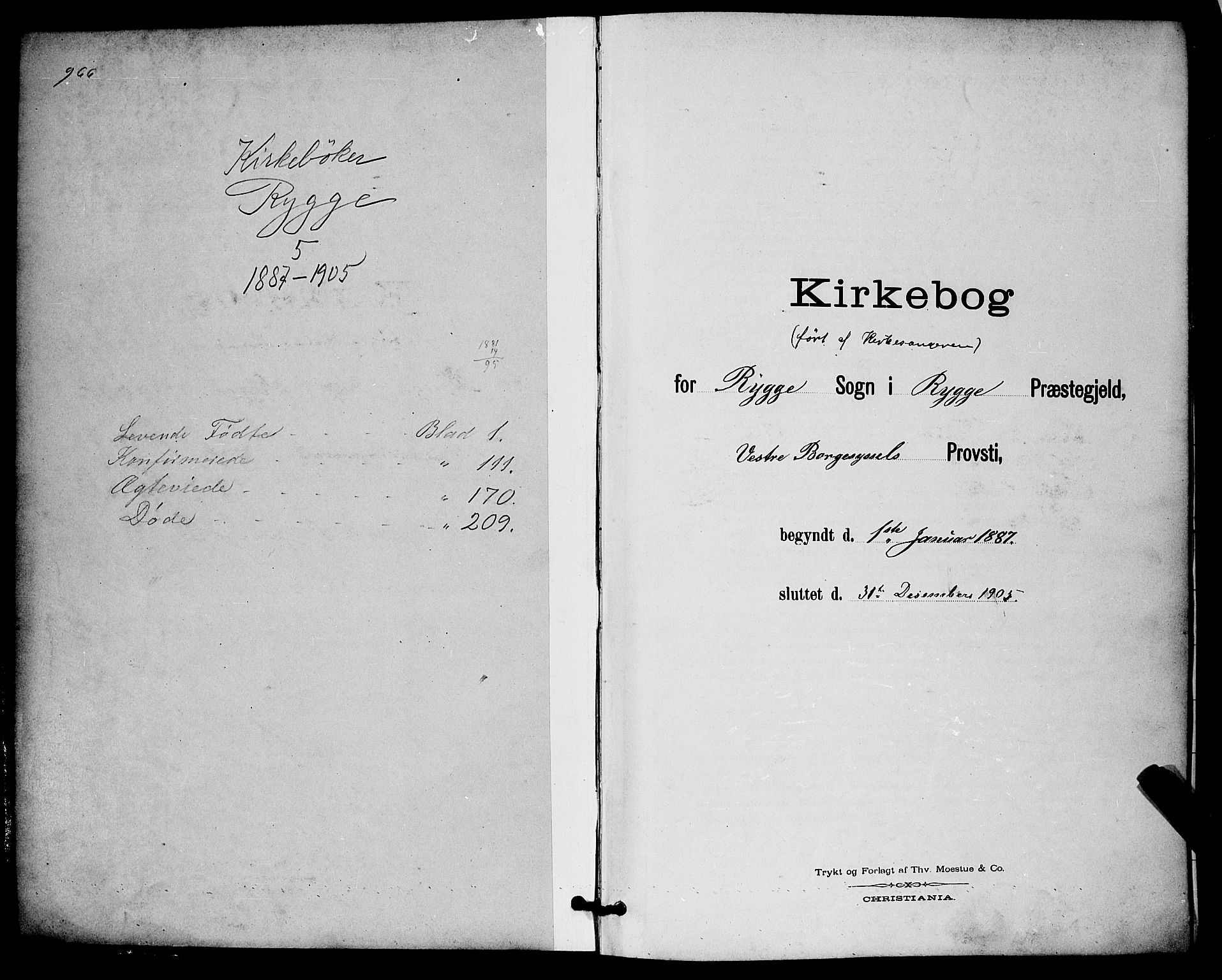 Rygge prestekontor Kirkebøker, SAO/A-10084b/G/Ga/L0002: Klokkerbok nr. 2, 1887-1905