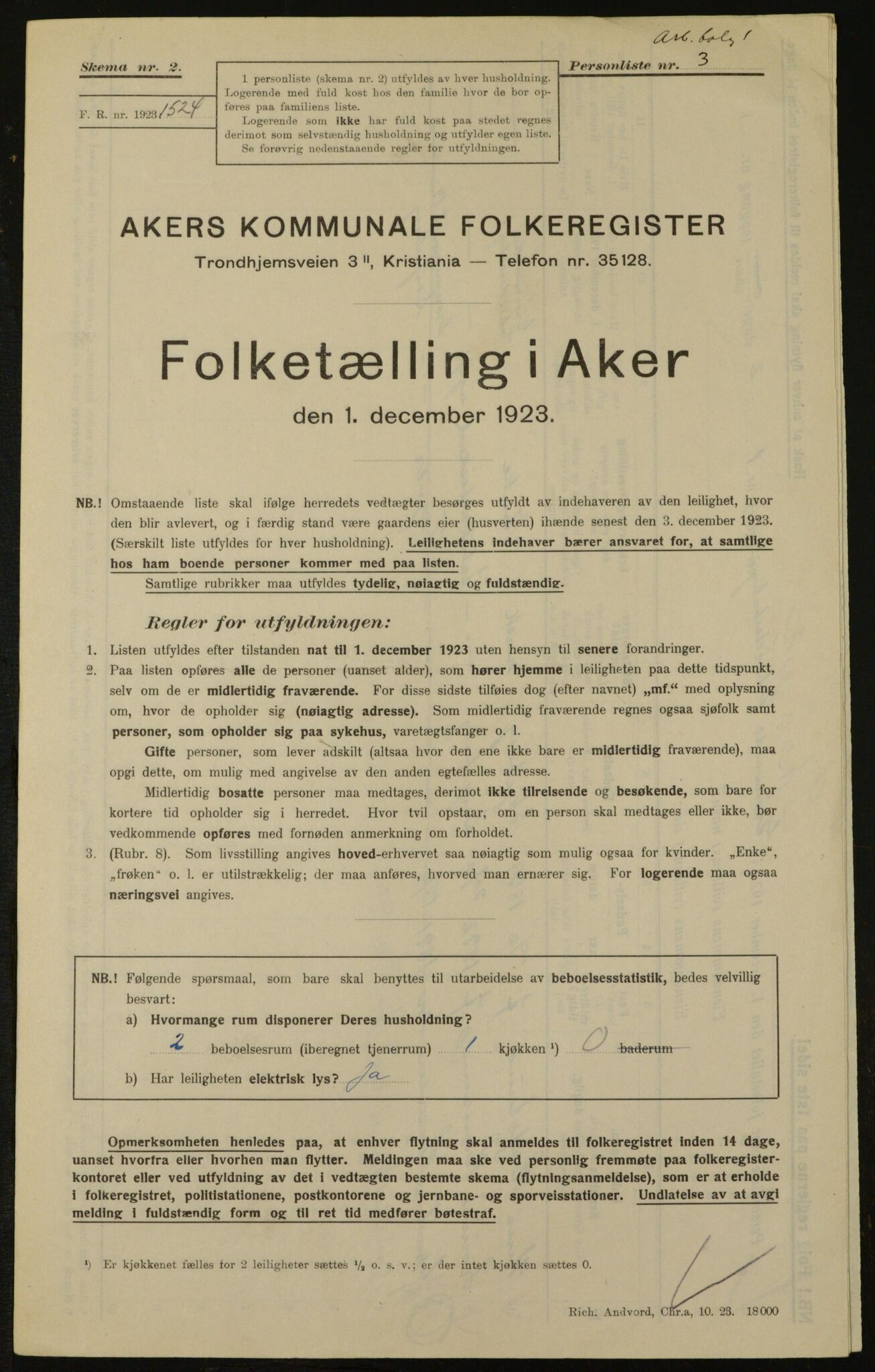 , Kommunal folketelling 1.12.1923 for Aker, 1923, s. 31965