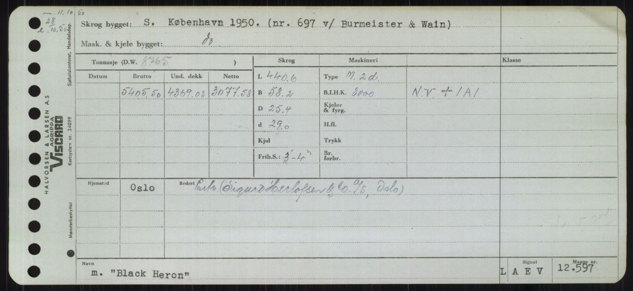 Sjøfartsdirektoratet med forløpere, Skipsmålingen, RA/S-1627/H/Hb/L0001: Fartøy, A-D, s. 281