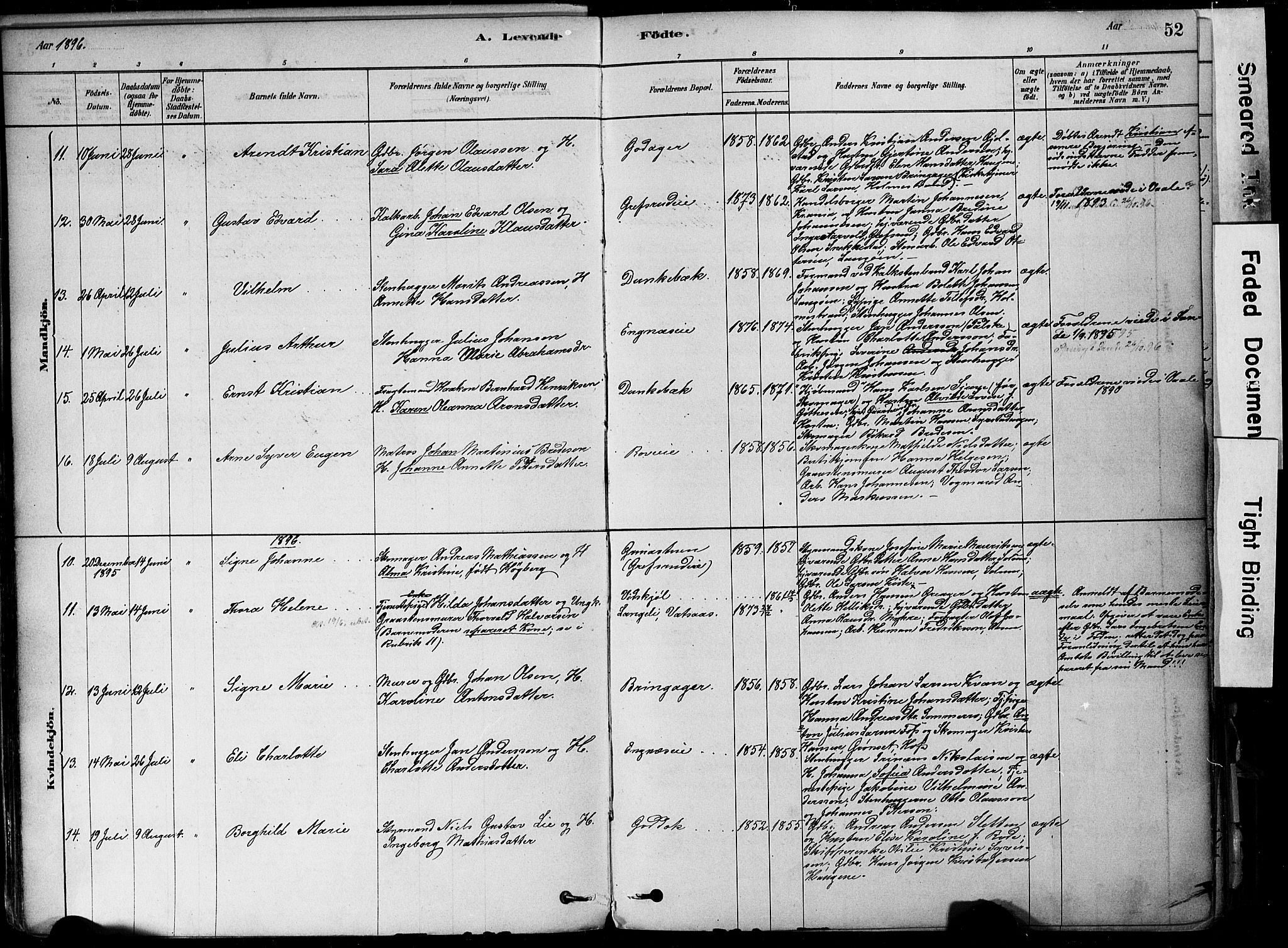 Botne kirkebøker, AV/SAKO-A-340/F/Fa/L0007: Ministerialbok nr. I 7, 1878-1910, s. 52