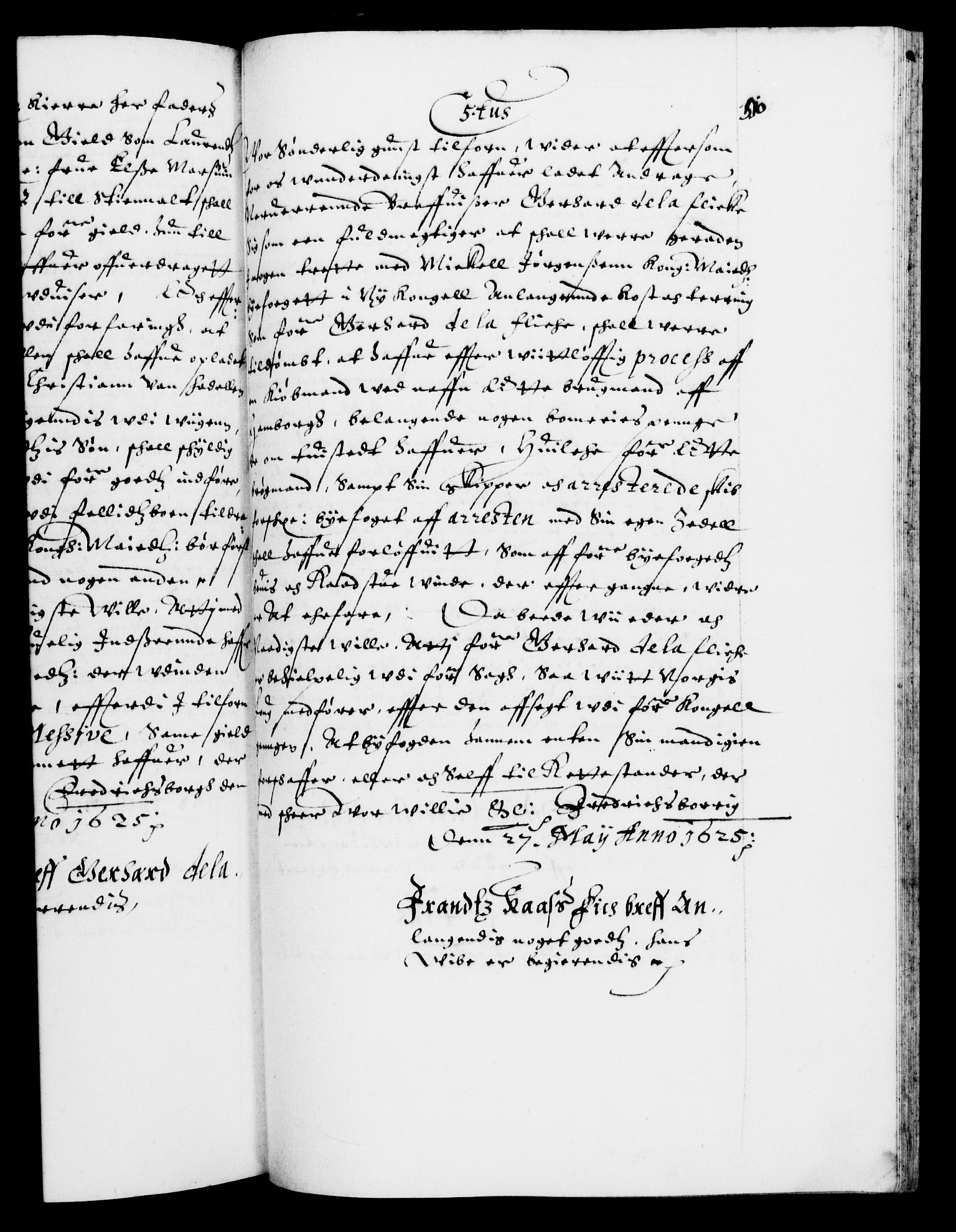 Danske Kanselli 1572-1799, RA/EA-3023/F/Fc/Fca/Fcab/L0004: Norske tegnelser (mikrofilm), 1617-1627, s. 510a
