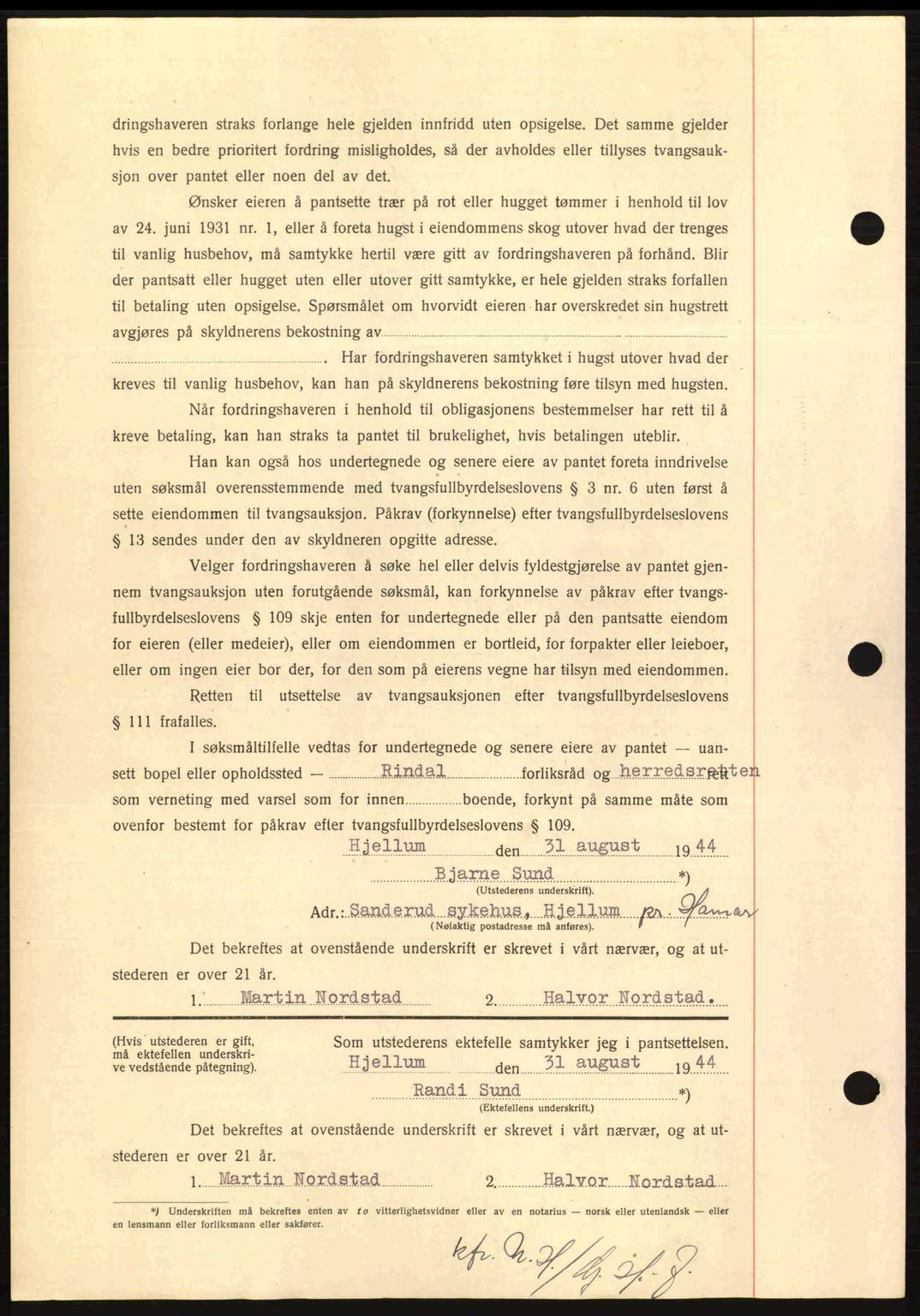 Nordmøre sorenskriveri, AV/SAT-A-4132/1/2/2Ca: Pantebok nr. B92, 1944-1945, Dagboknr: 367/1945