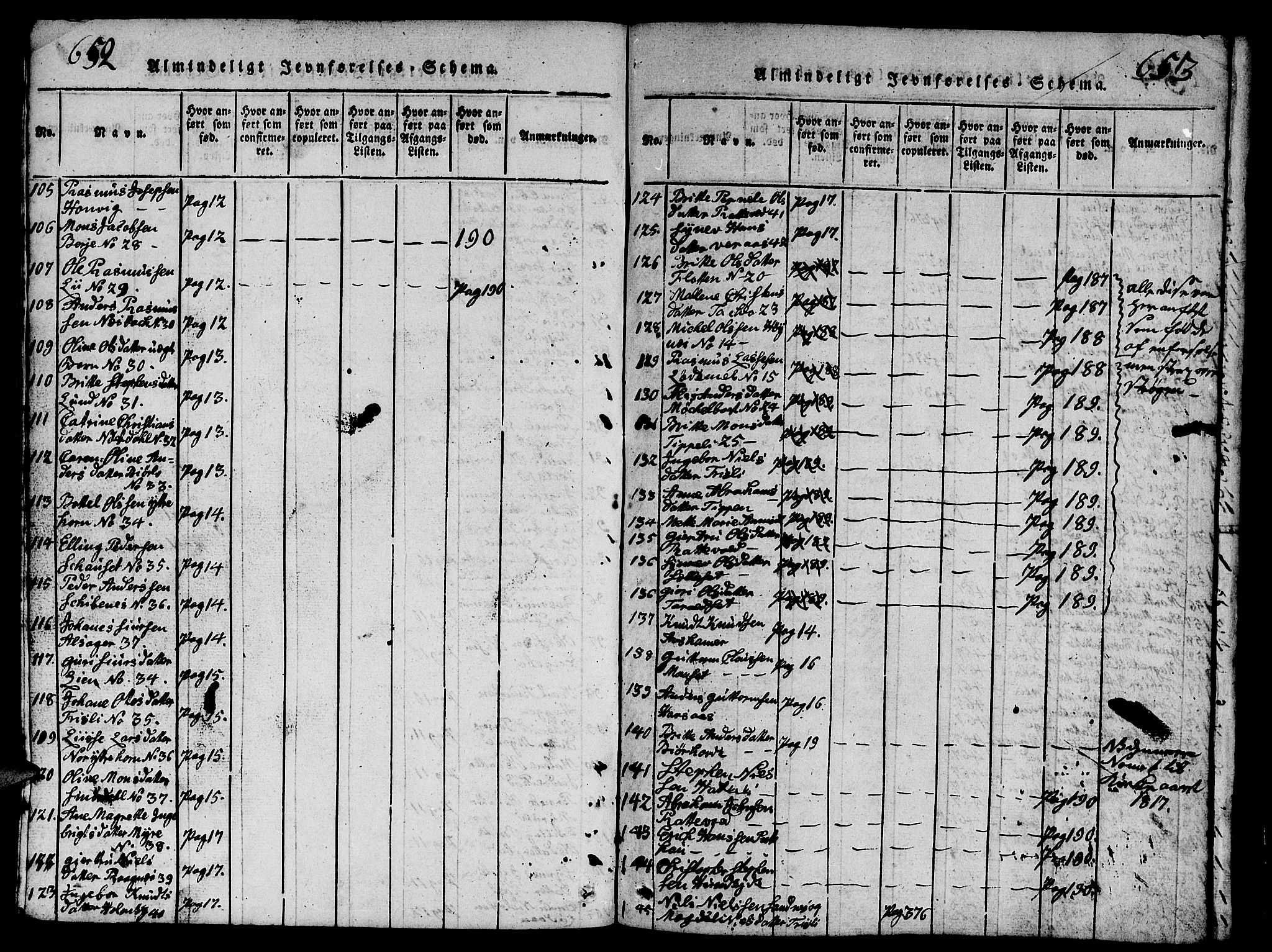 Eid sokneprestembete, AV/SAB-A-82301/H/Hab/Haba/L0001: Klokkerbok nr. A 1, 1816-1862, s. 652-653