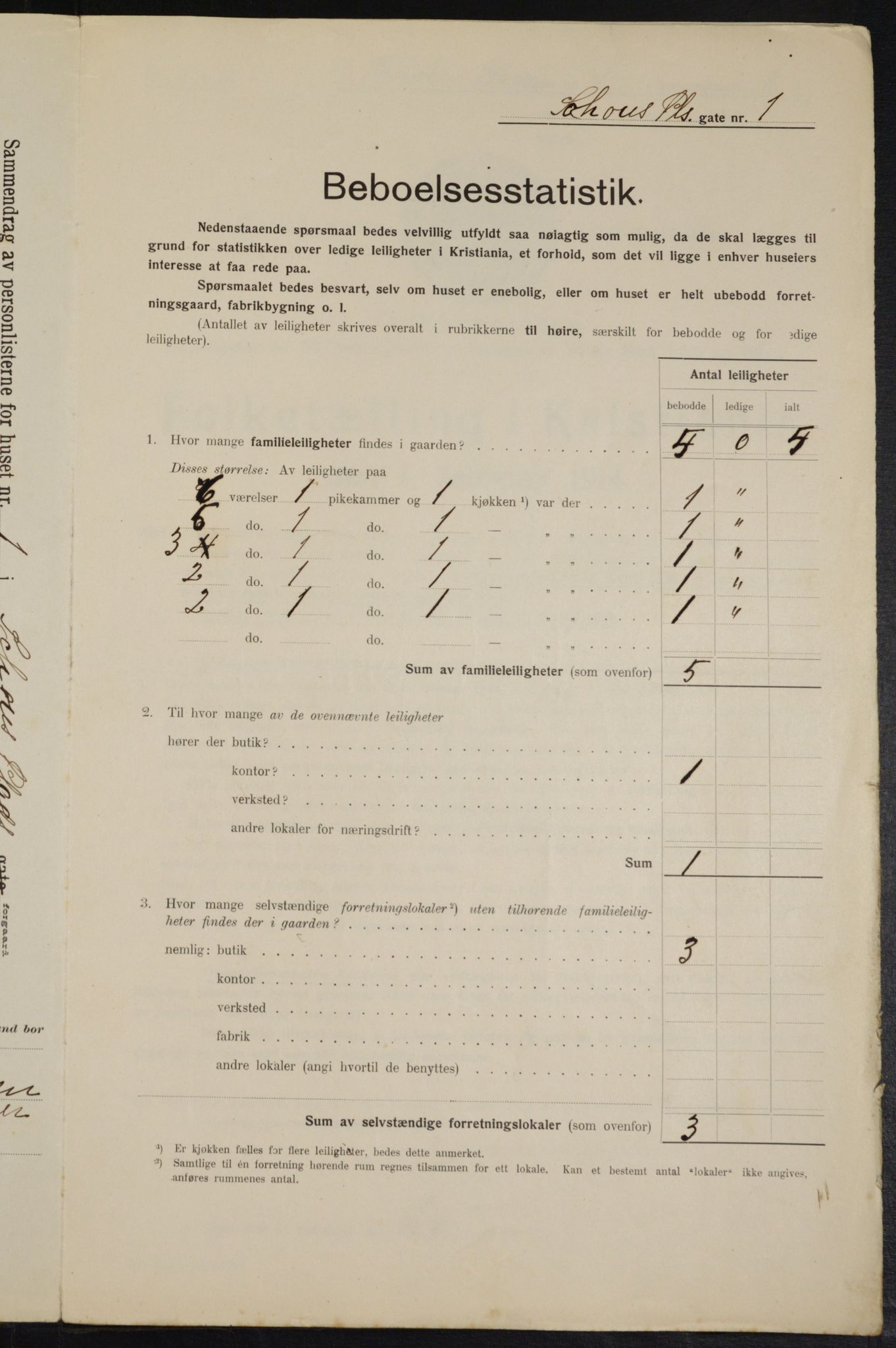 OBA, Kommunal folketelling 1.2.1914 for Kristiania, 1914, s. 90075