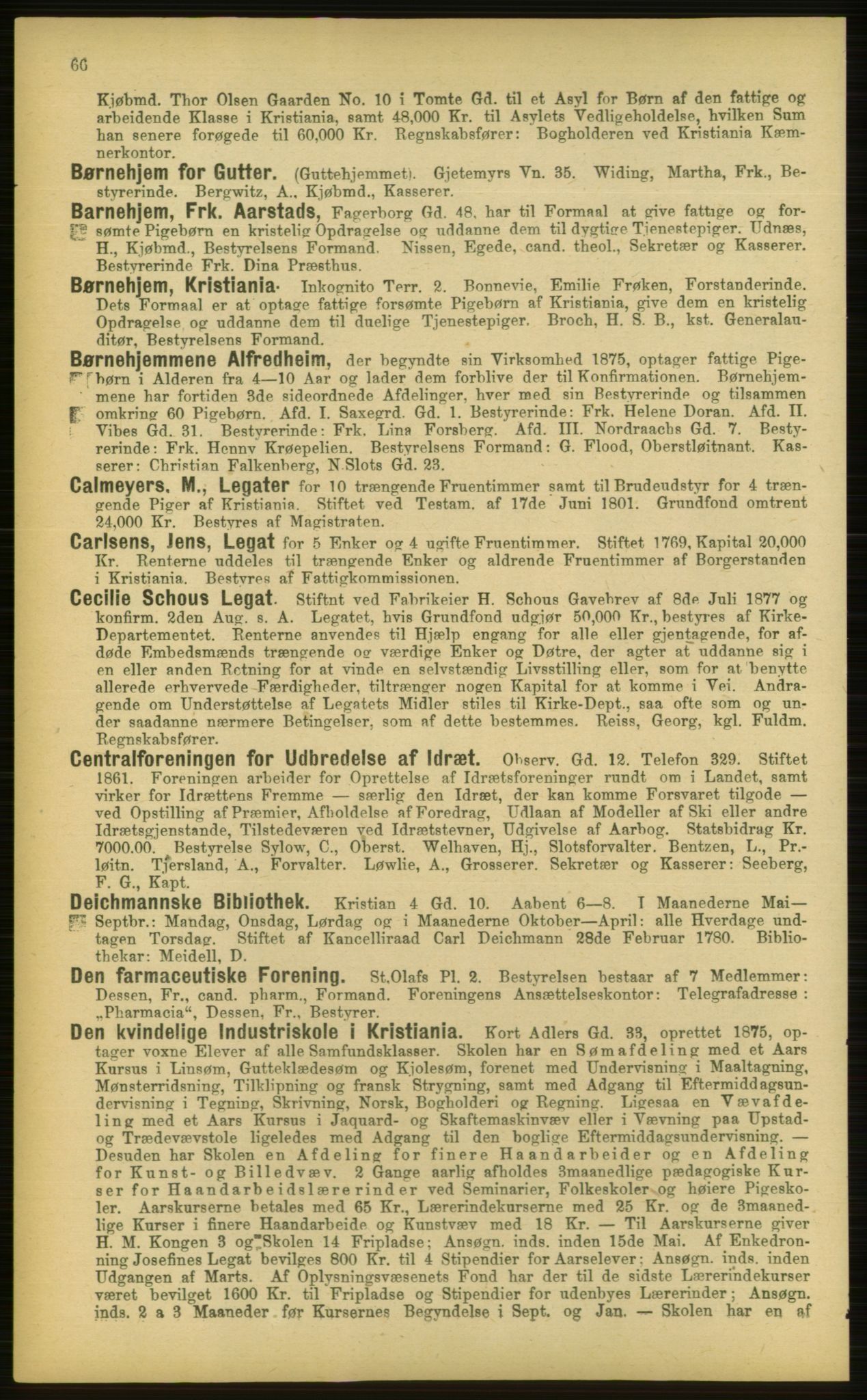 Kristiania/Oslo adressebok, PUBL/-, 1898, s. 66