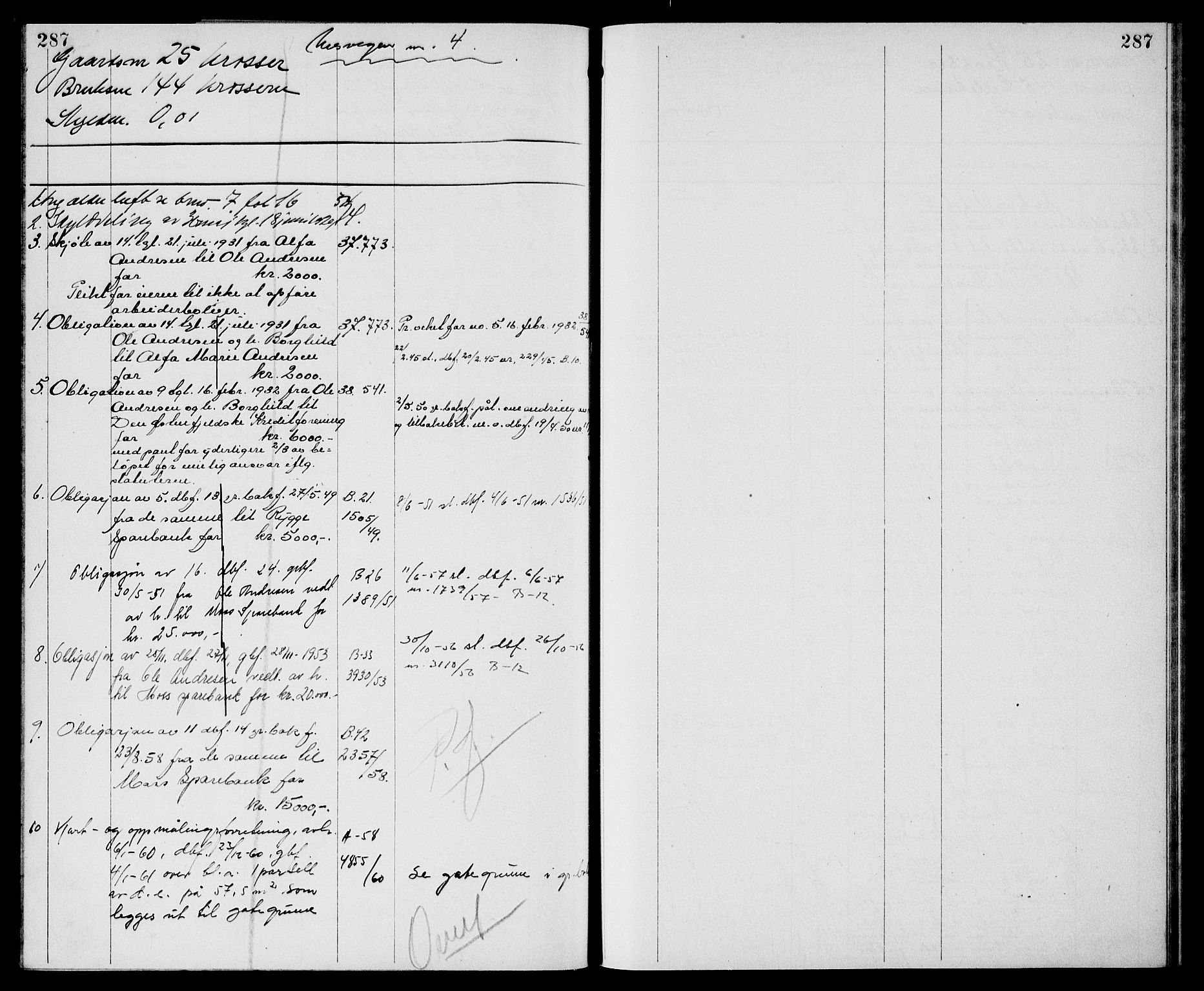Moss sorenskriveri, AV/SAO-A-10168: Panteregister nr. XI 4, 1864-1961, s. 287