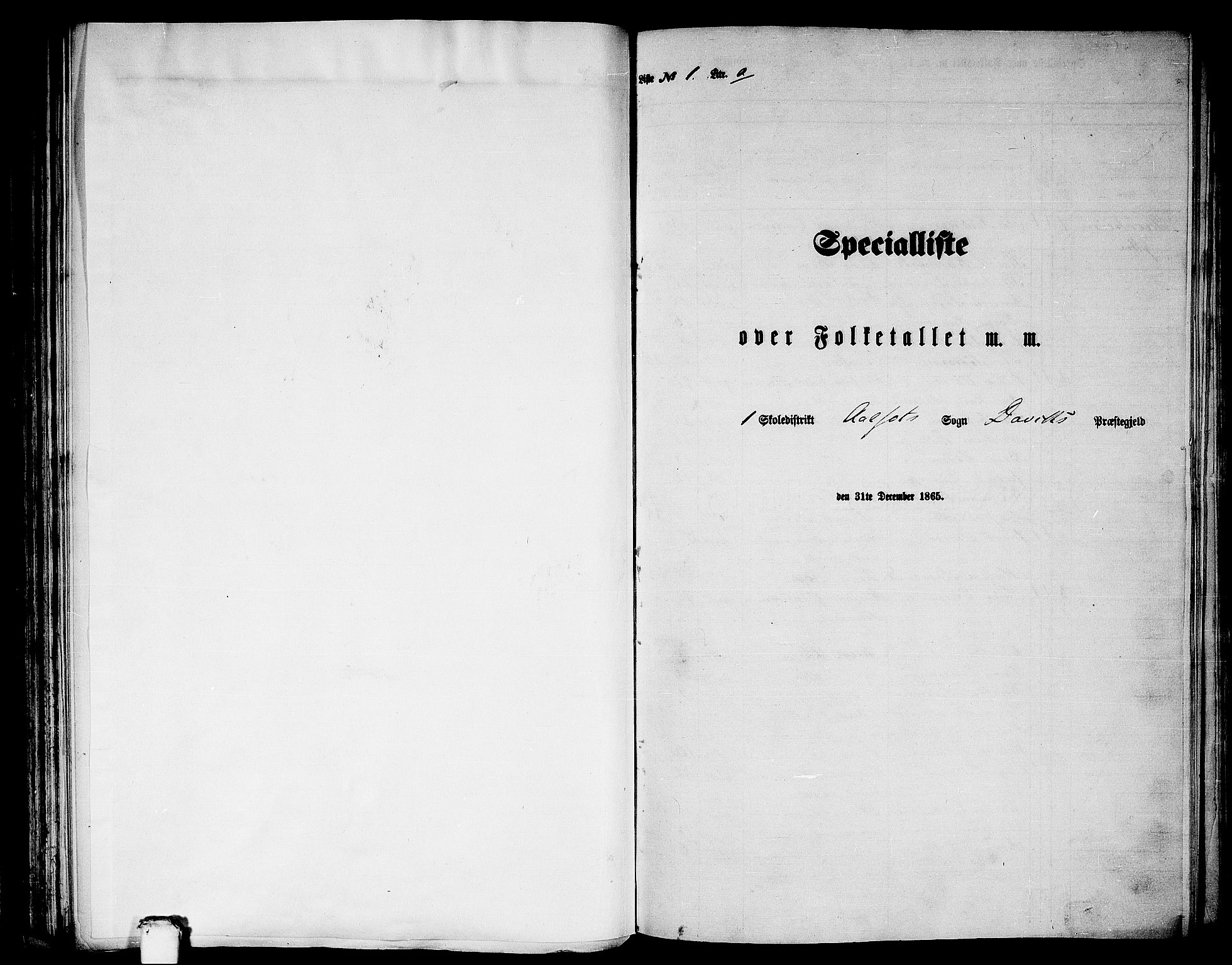 RA, Folketelling 1865 for 1442P Davik prestegjeld, 1865, s. 8