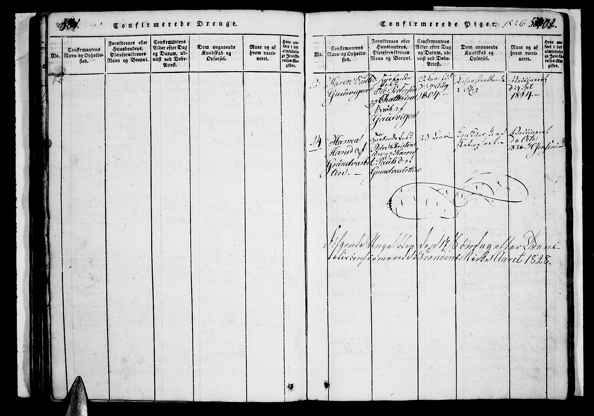 Trondenes sokneprestkontor, SATØ/S-1319/H/Hb/L0003klokker: Klokkerbok nr. 3, 1820-1834, s. 501-502