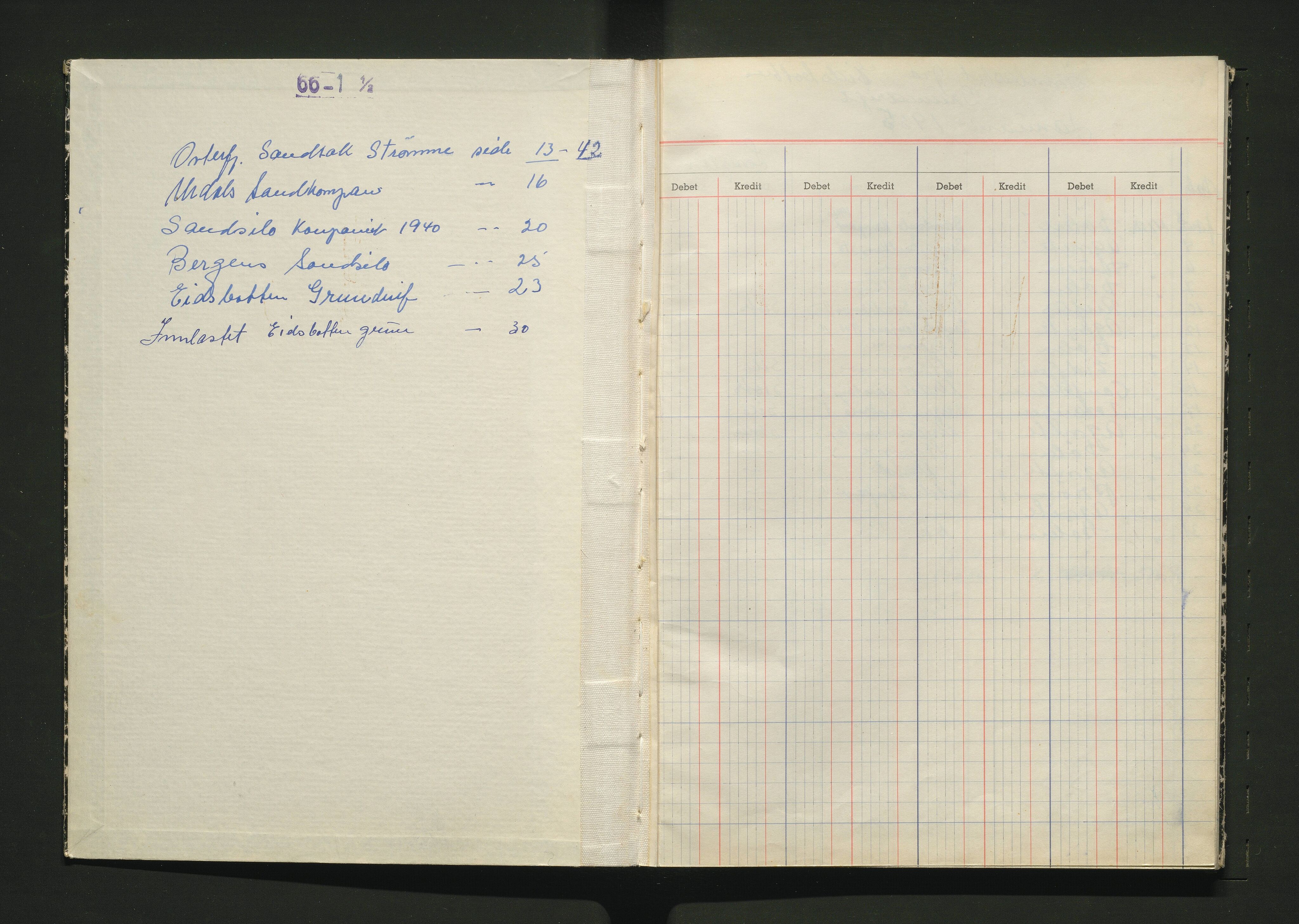 Osterfjorden fartøy- og sandeigarlag AL, IKAH/1263-Pa0031/R/Rb/L0001: Protokoll over innbetalte gruveavgifter, 1955-1956