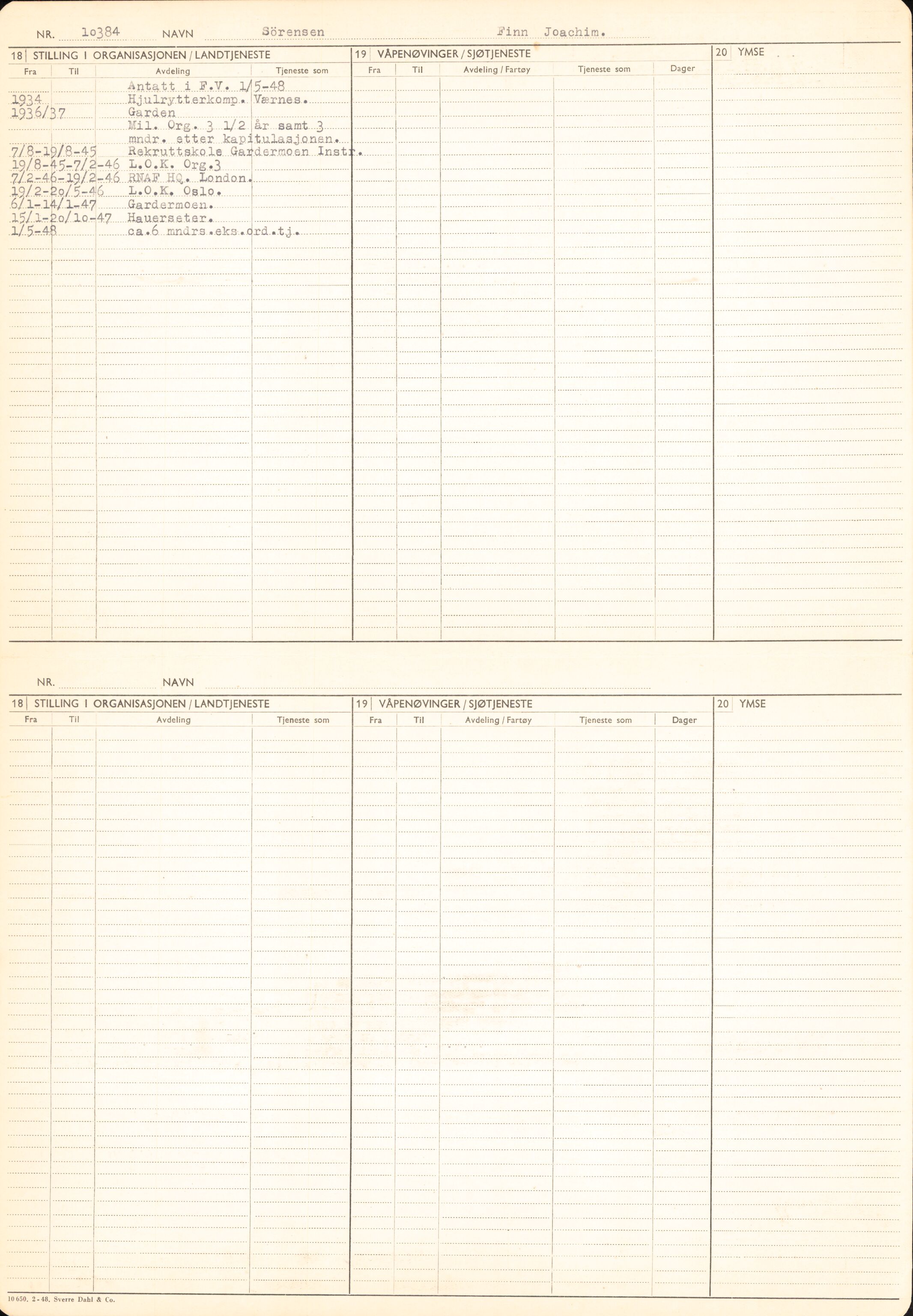 Forsvaret, Forsvarets overkommando/Luftforsvarsstaben, RA/RAFA-4079/P/Pa/L0038: Personellpapirer, 1914, s. 237