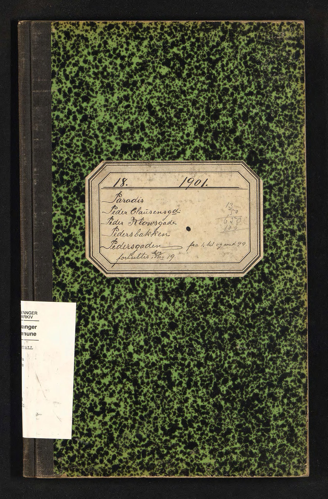 BYST, Ligningsmanntall for Stavanger 1901 - Paradis - Pedersgaden (1-99), 1901