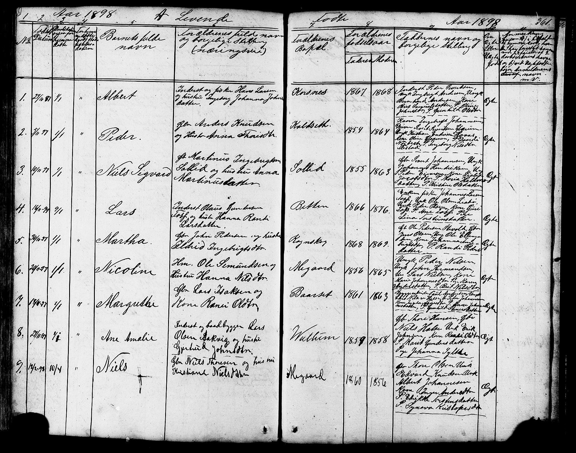 Ministerialprotokoller, klokkerbøker og fødselsregistre - Møre og Romsdal, SAT/A-1454/576/L0890: Klokkerbok nr. 576C01, 1837-1908, s. 361