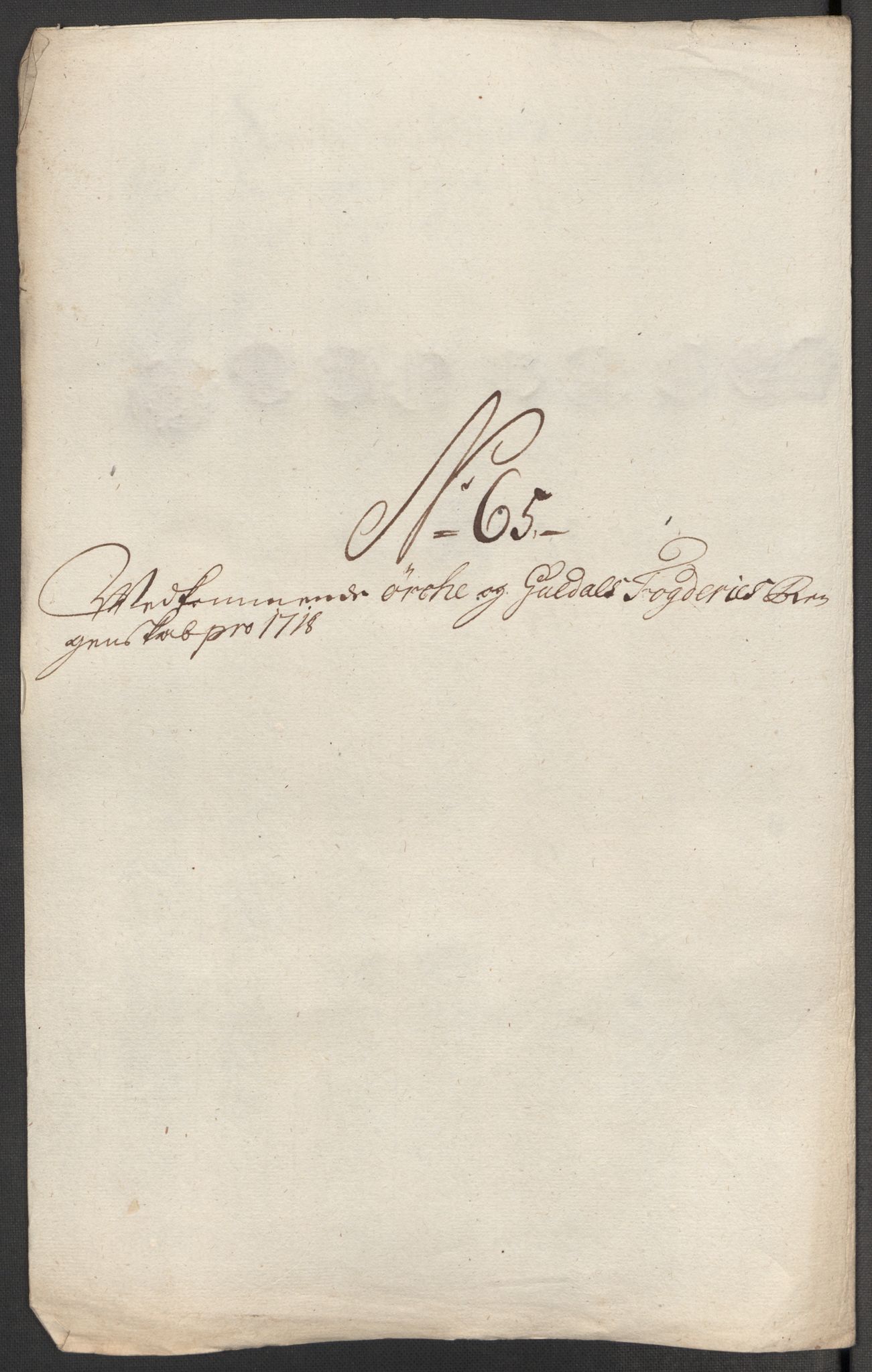 Rentekammeret inntil 1814, Reviderte regnskaper, Fogderegnskap, RA/EA-4092/R60/L3972: Fogderegnskap Orkdal og Gauldal, 1718, s. 138