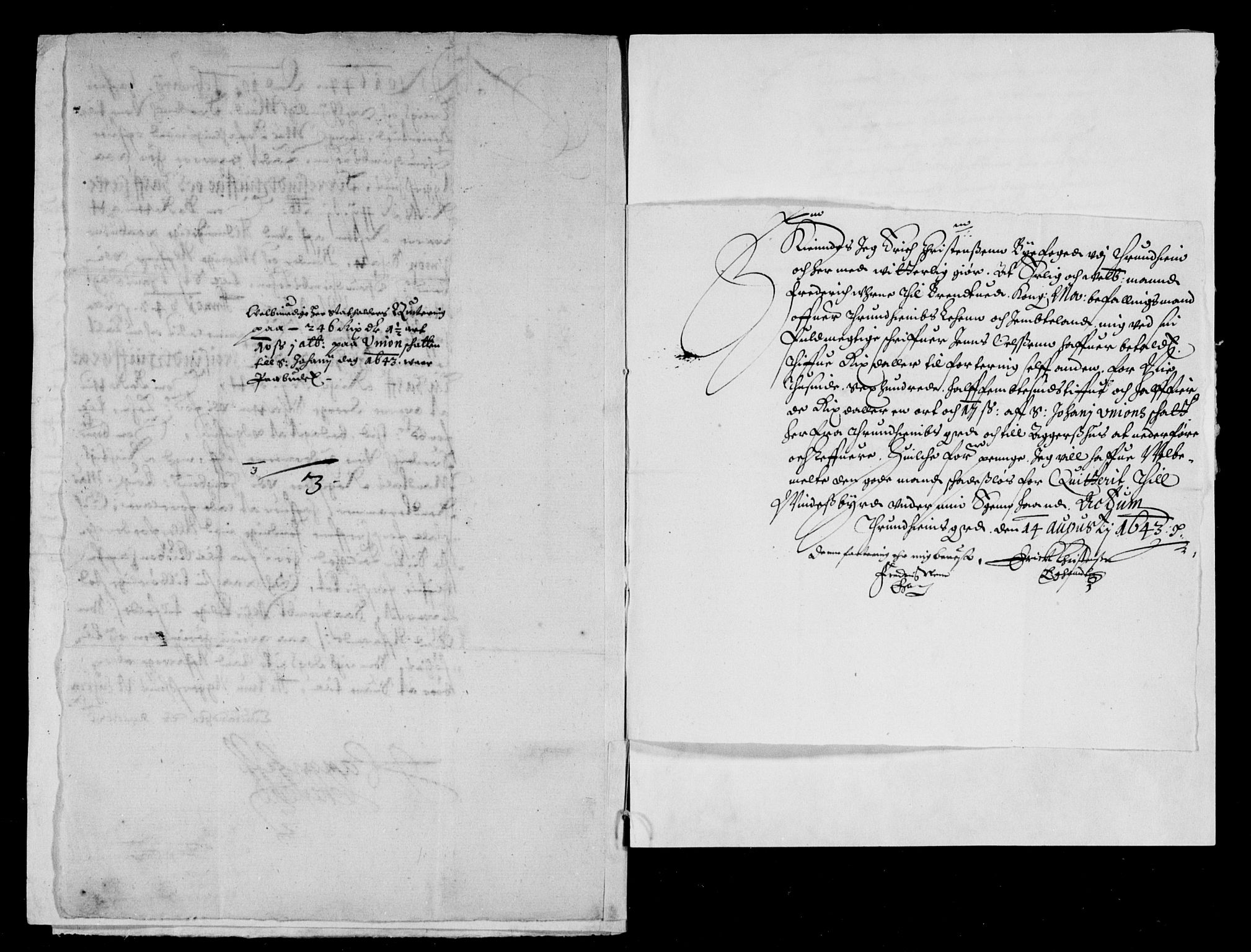 Rentekammeret inntil 1814, Reviderte regnskaper, Lensregnskaper, AV/RA-EA-5023/R/Rb/Rbw/L0078: Trondheim len, 1643-1644