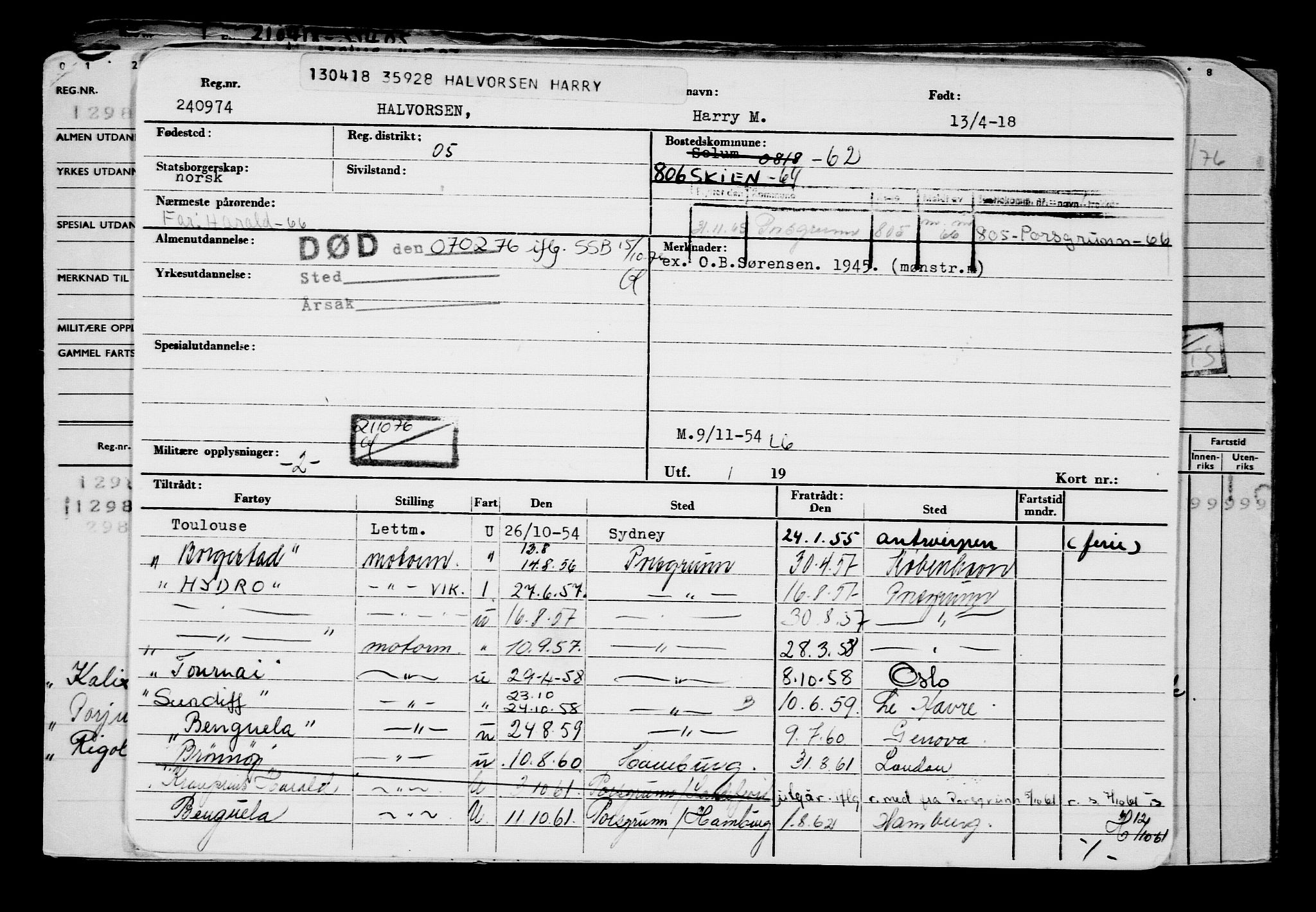 Direktoratet for sjømenn, AV/RA-S-3545/G/Gb/L0157: Hovedkort, 1918, s. 271