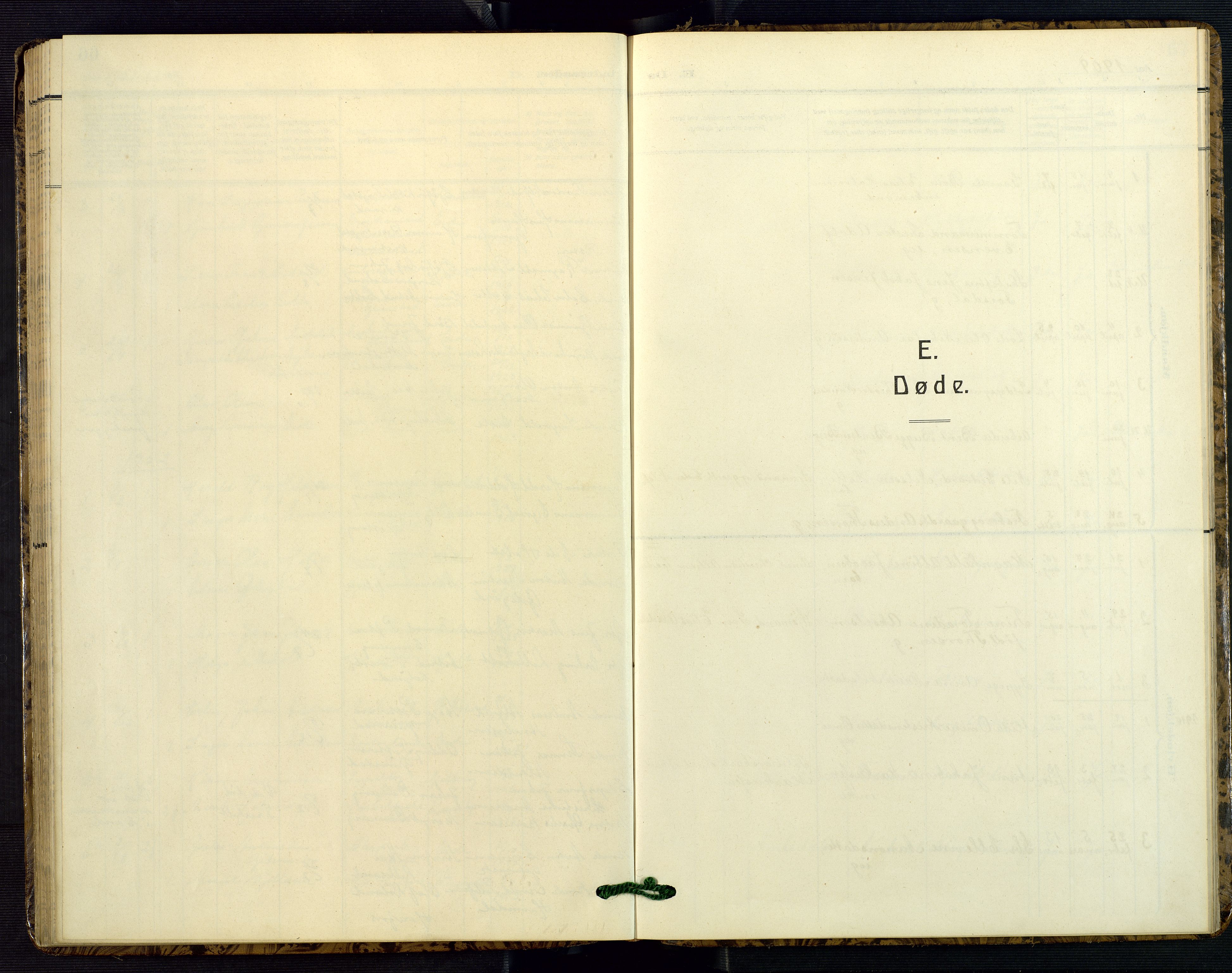 Hommedal sokneprestkontor, AV/SAK-1111-0023/F/Fb/Fba/L0005: Klokkerbok nr. B 5, 1909-1957